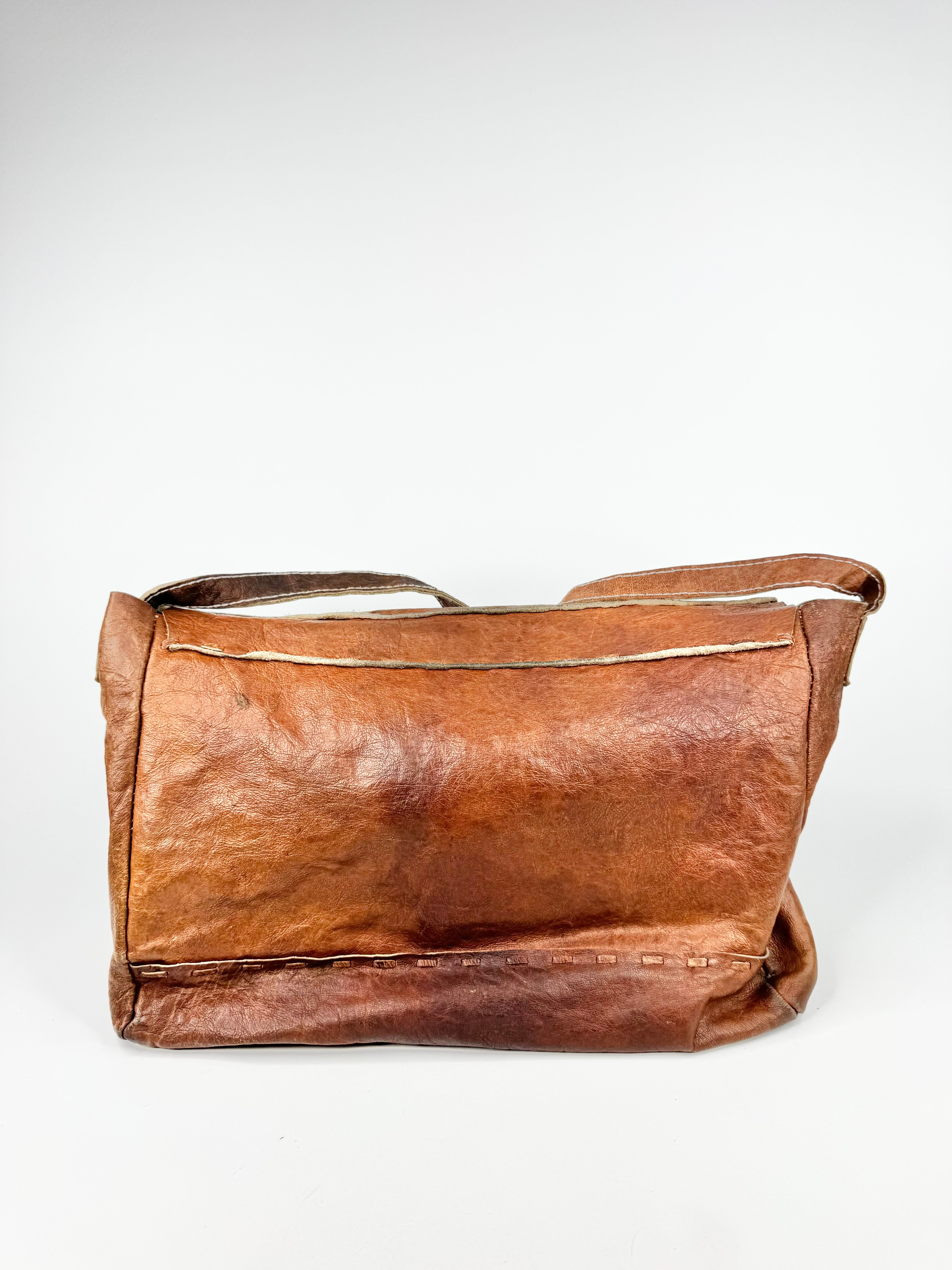 Handmade Tan Leather Satchel