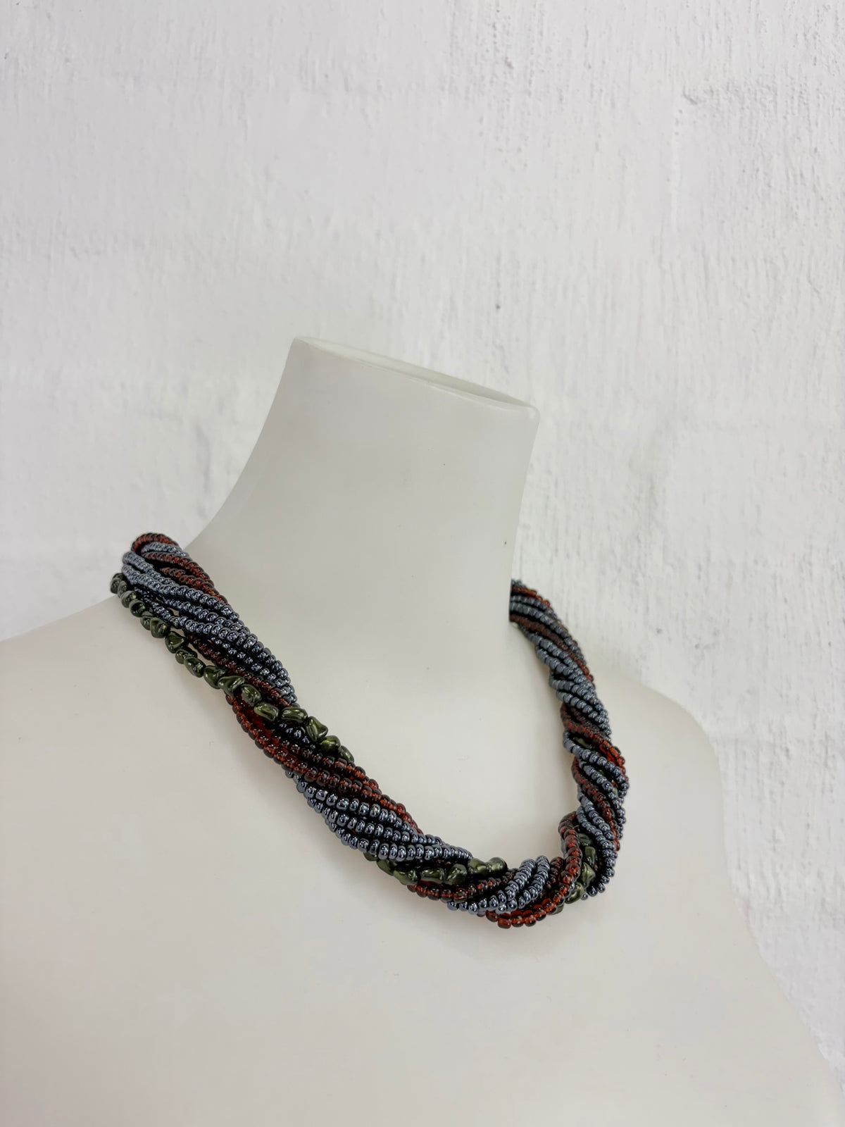 Joan Rivers Multi Strand Beaded Lion Clasp Necklace