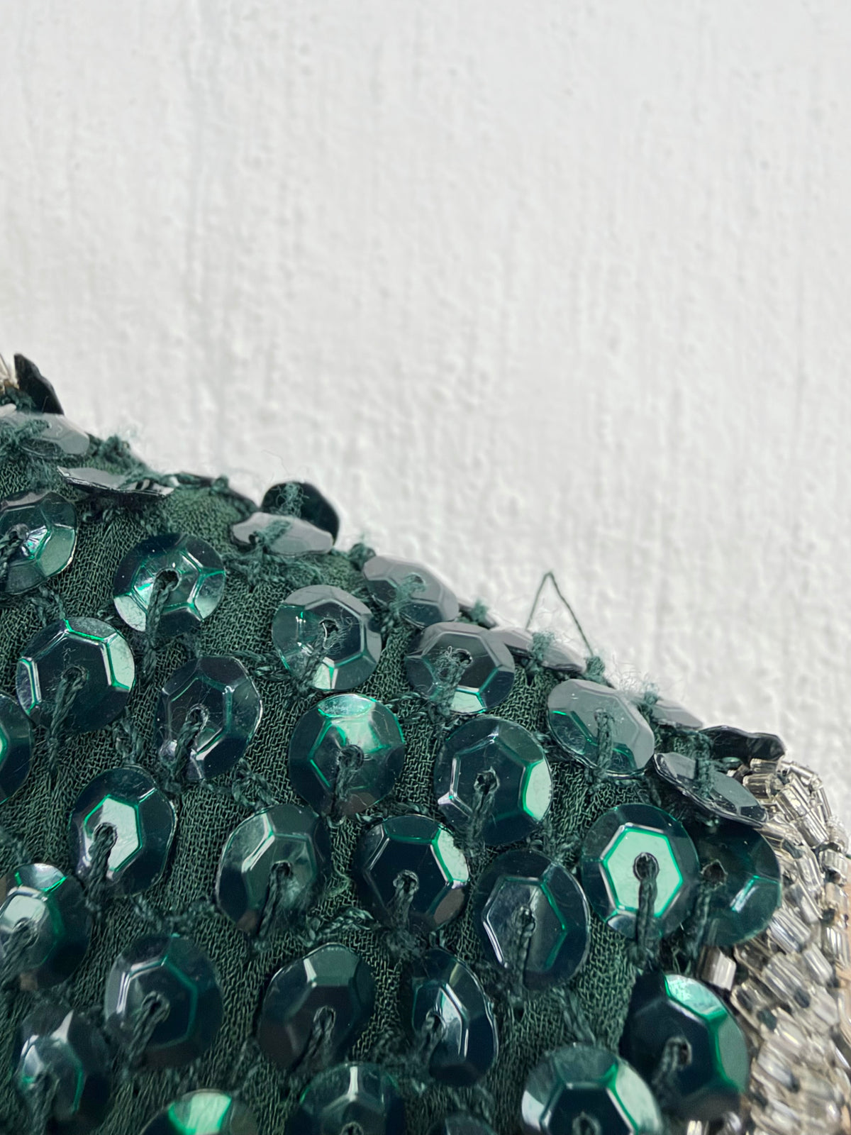 Rachel Gilbert Dark Emerald Sequined & Beaded Gown - AU10/12