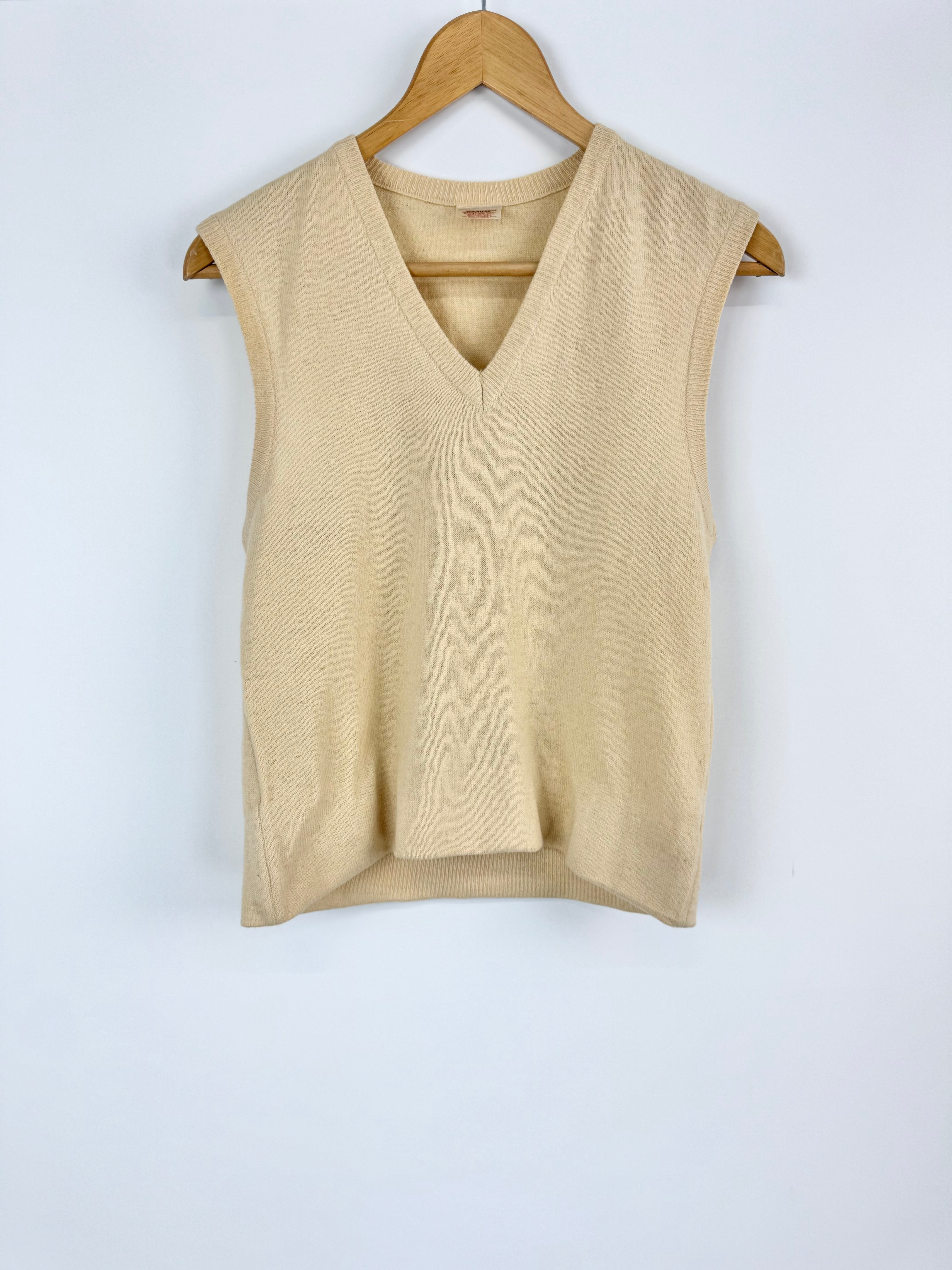 MFW Fields Cream Knit Vintage Vest - AU10/12
