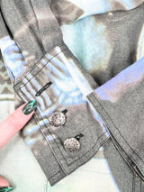 Jeans by Christian Lacroix Blue Fitted Photograph Shirt - AU6/8