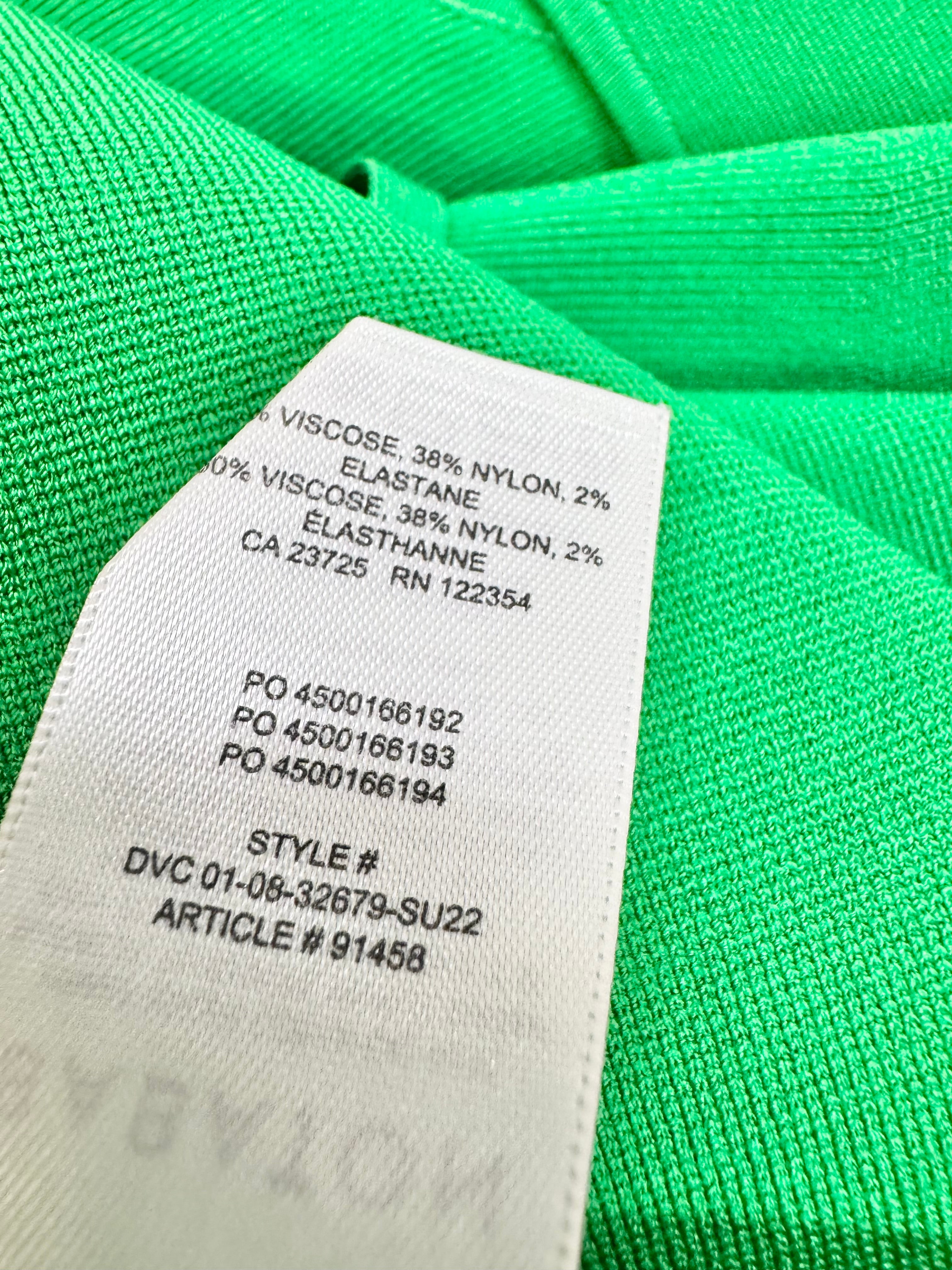 Babaton Bright Green Knit Body Con Dress - AU10