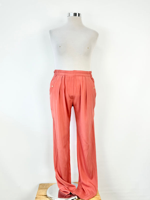 Gat Rimon Burnt Coral Silk Slacks - AU10