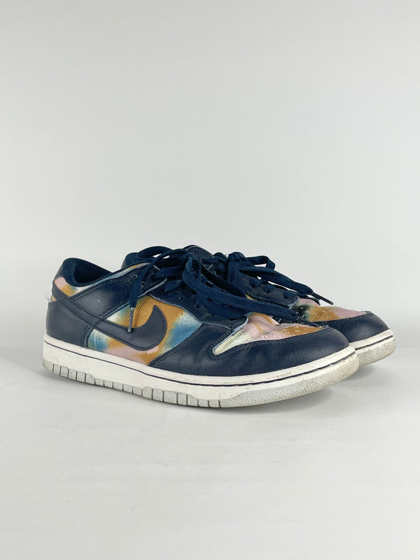 Nike Dunk Low Navy Graffiti-Print Sneakers - EU44