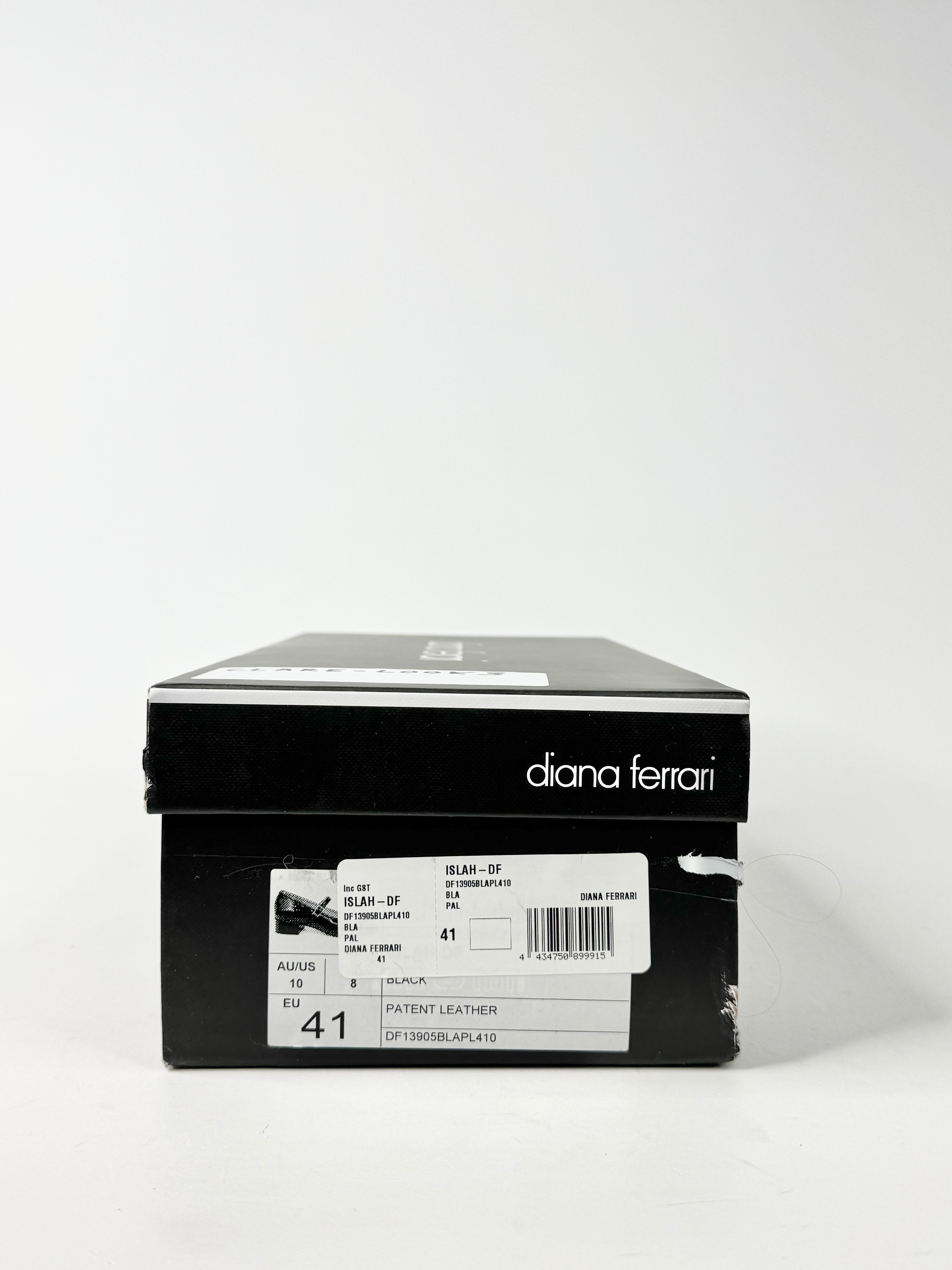 MFW Diana Ferrari Islah Black Leather Mary Jane Heels - EU41