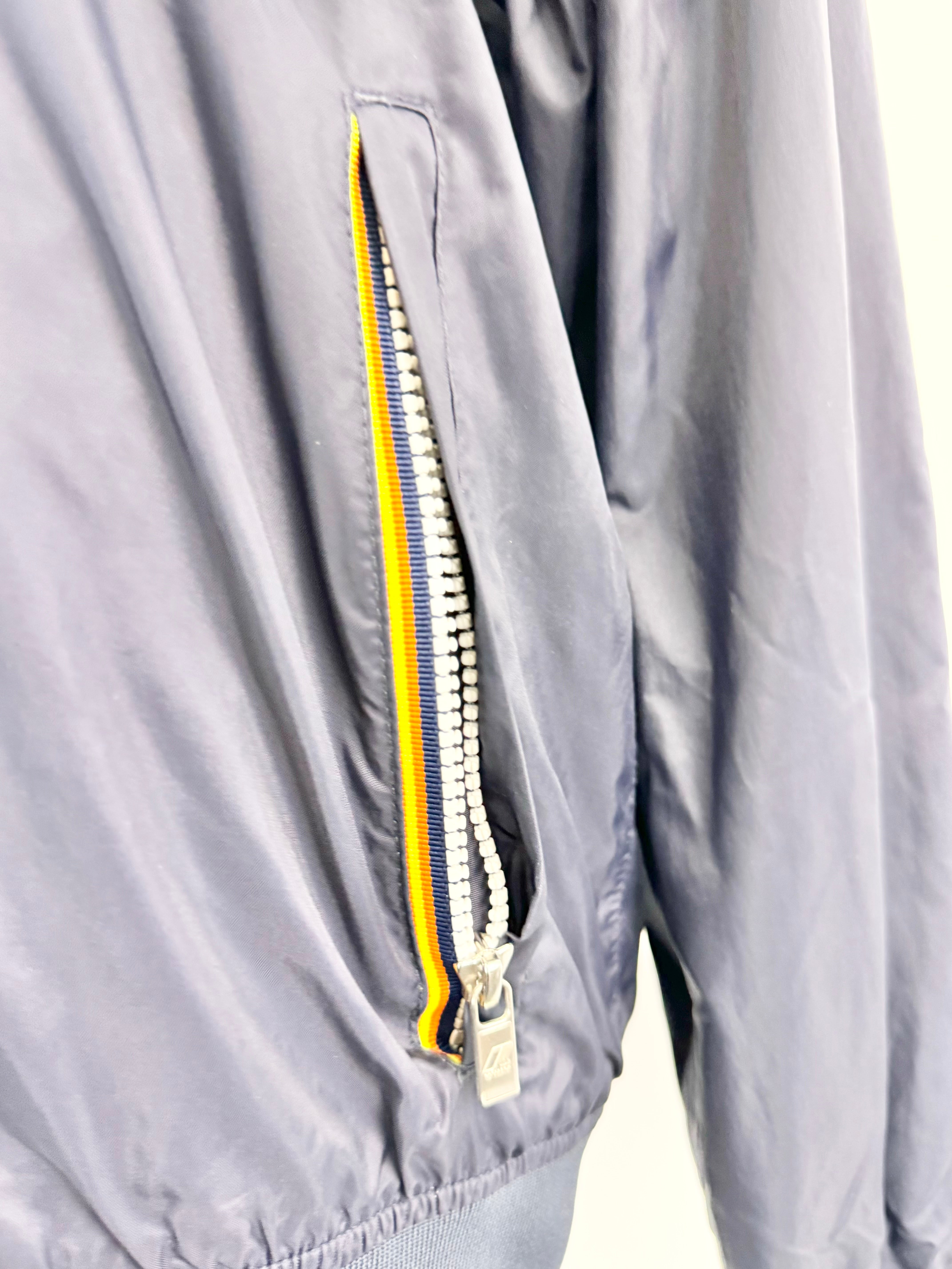 K•Way Navy Amaury Nylon Jersey Jacket - M