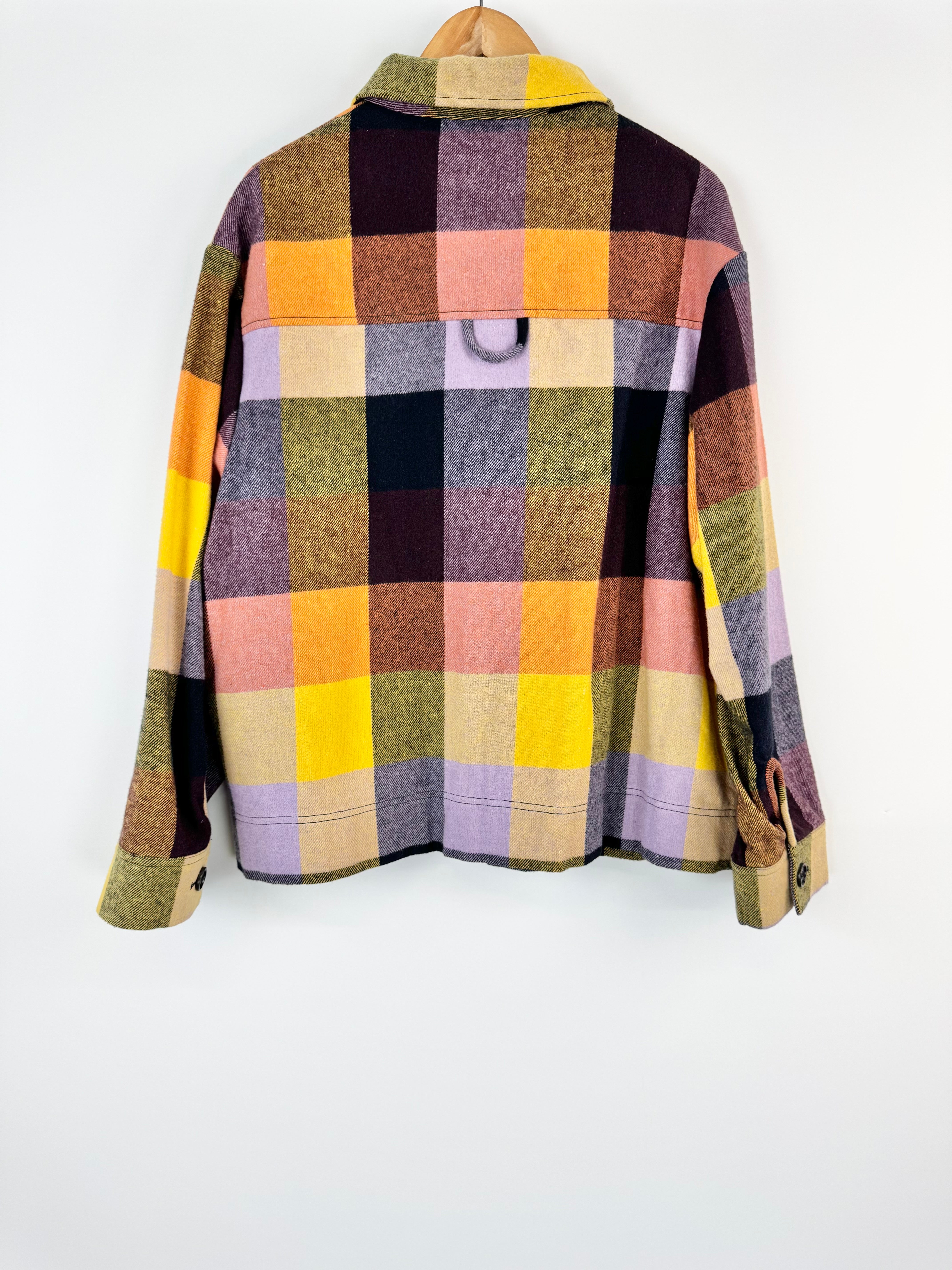 Henrik Vibskov 'Lamington Yellow Lavender Orange' Wool Coat - M