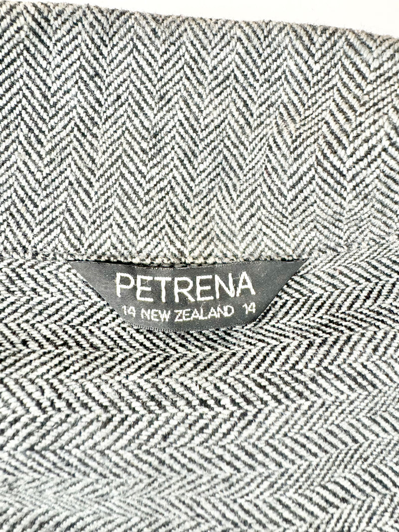 Petrena Grey Herringbone Jacket - AU14