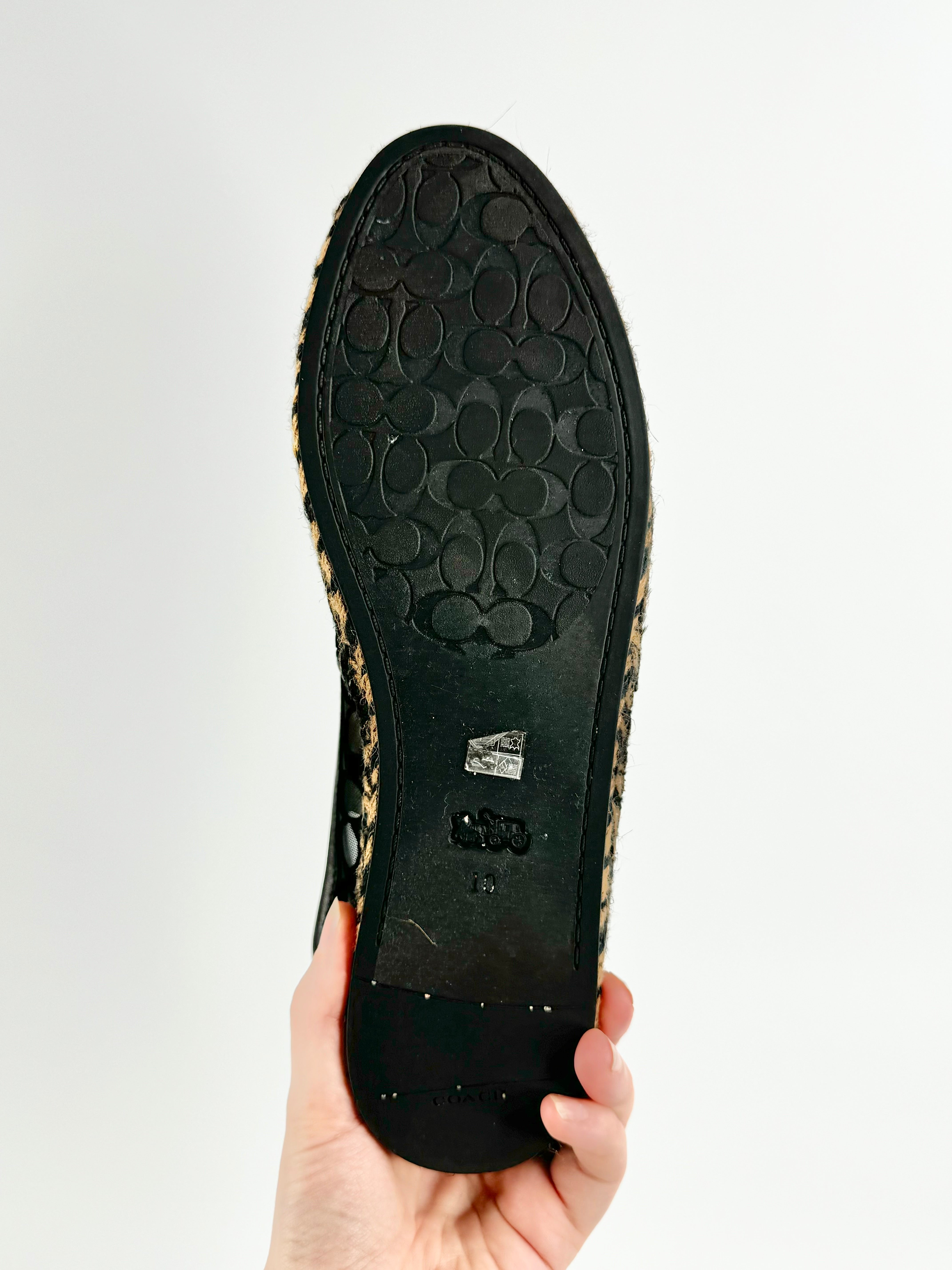 Coach Black 'Cleo' Mesh Espadrille - EU40.5
