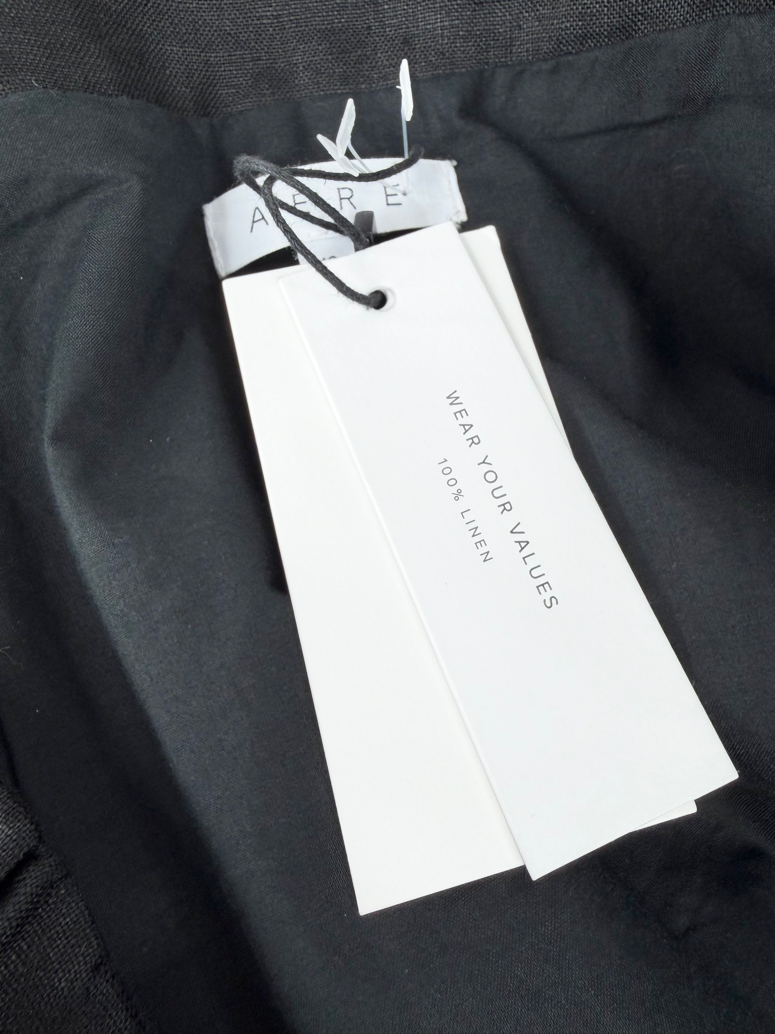 Aere Black Long Sleeve Mini Dress NWT - AU10