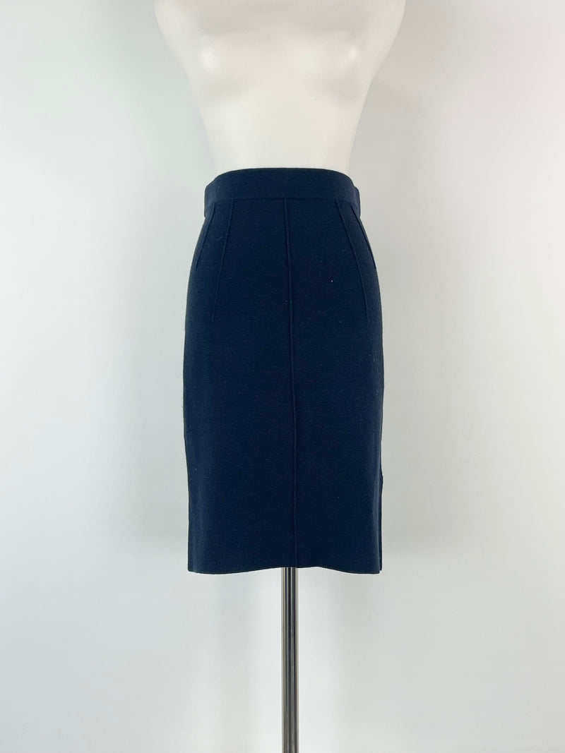 Reiss Black Wool-Blend 'Mallie' Pencil Skirt - AU8