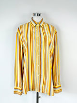 Kenzo Homme Yellow & Orange Striped Slim Fit Shirt - 41