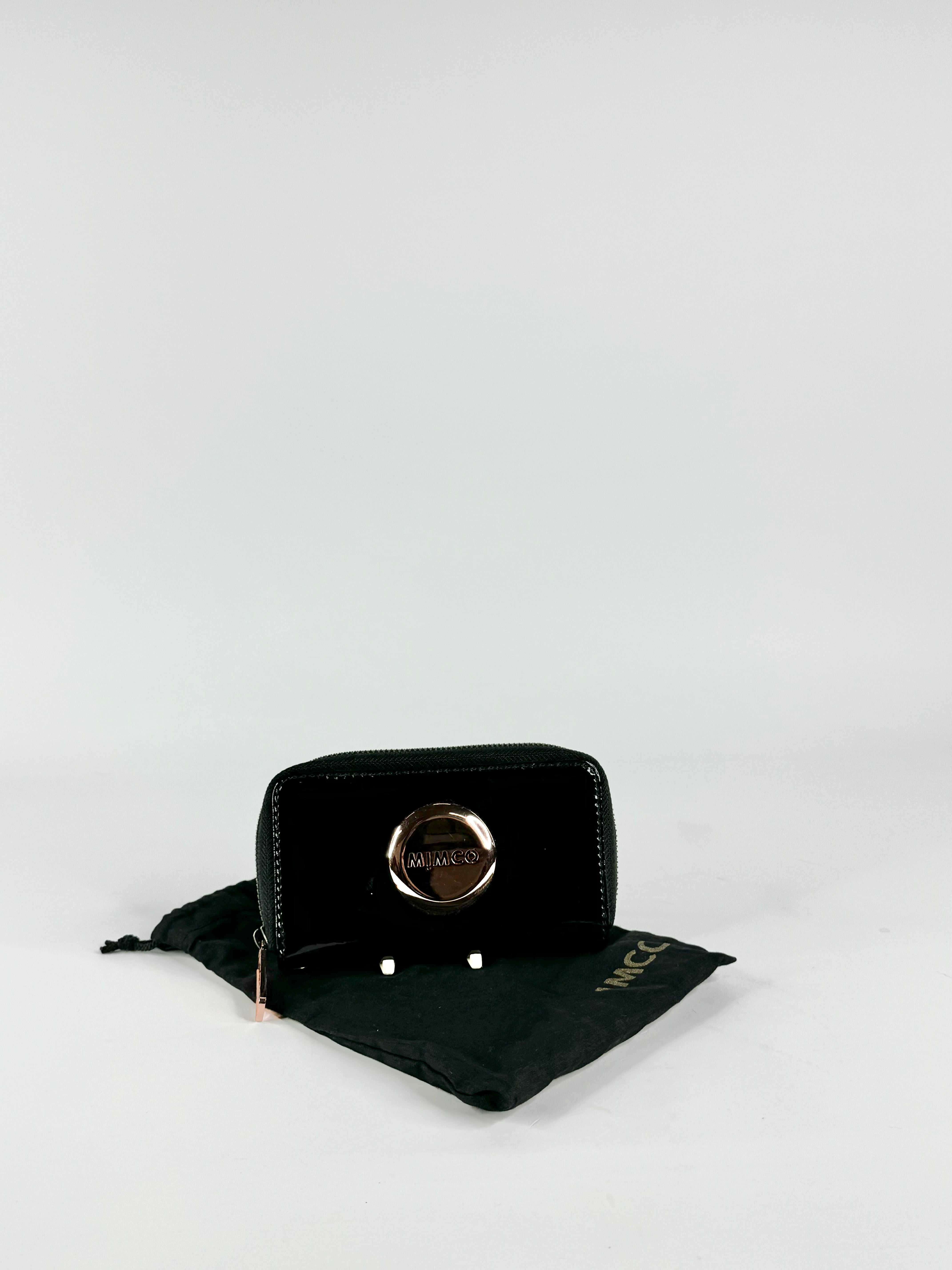 Mimco Patent Black Leather Wallet