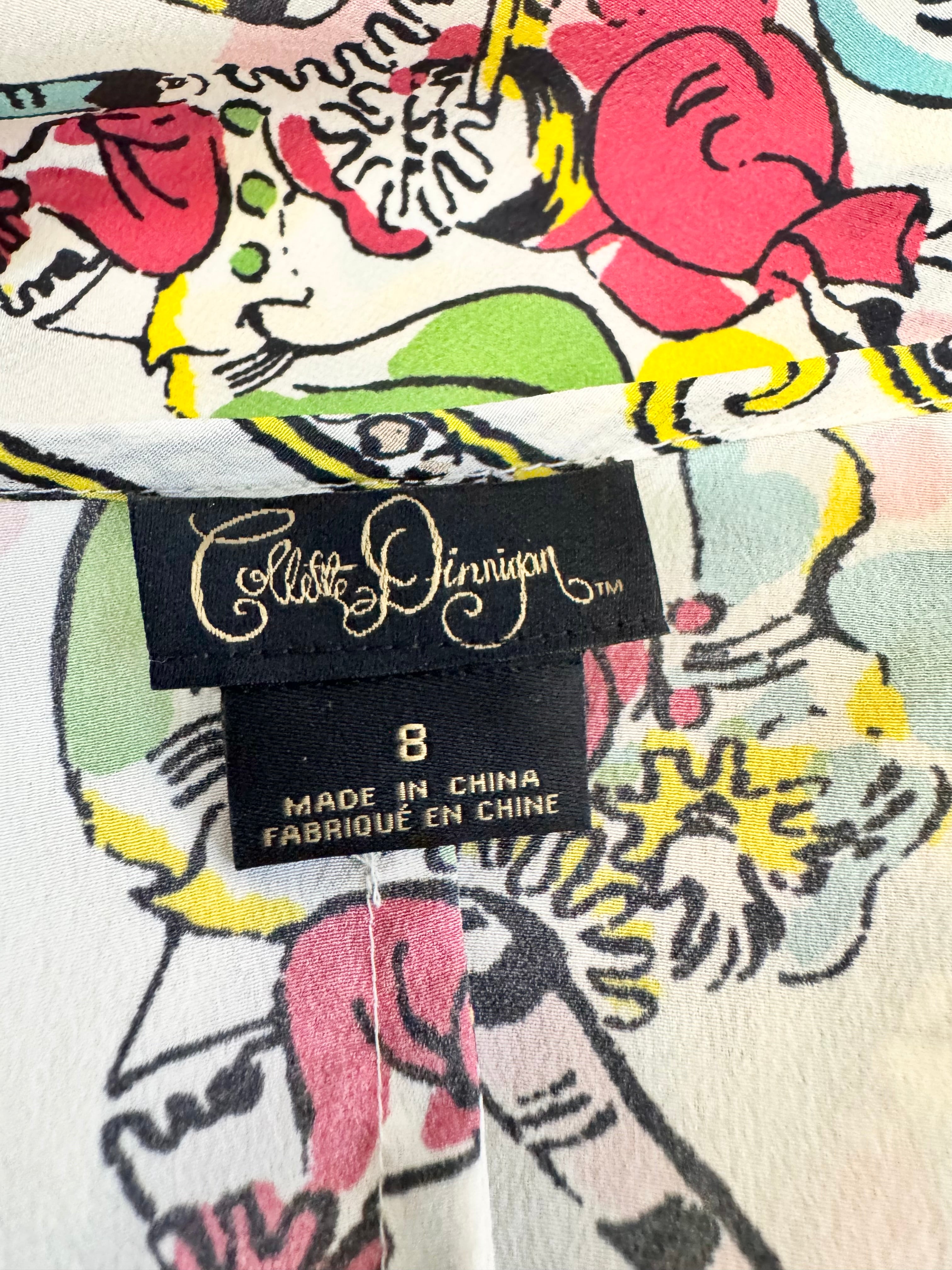 Collette Dinnigan Illustrated Watercolour Dress - AU8