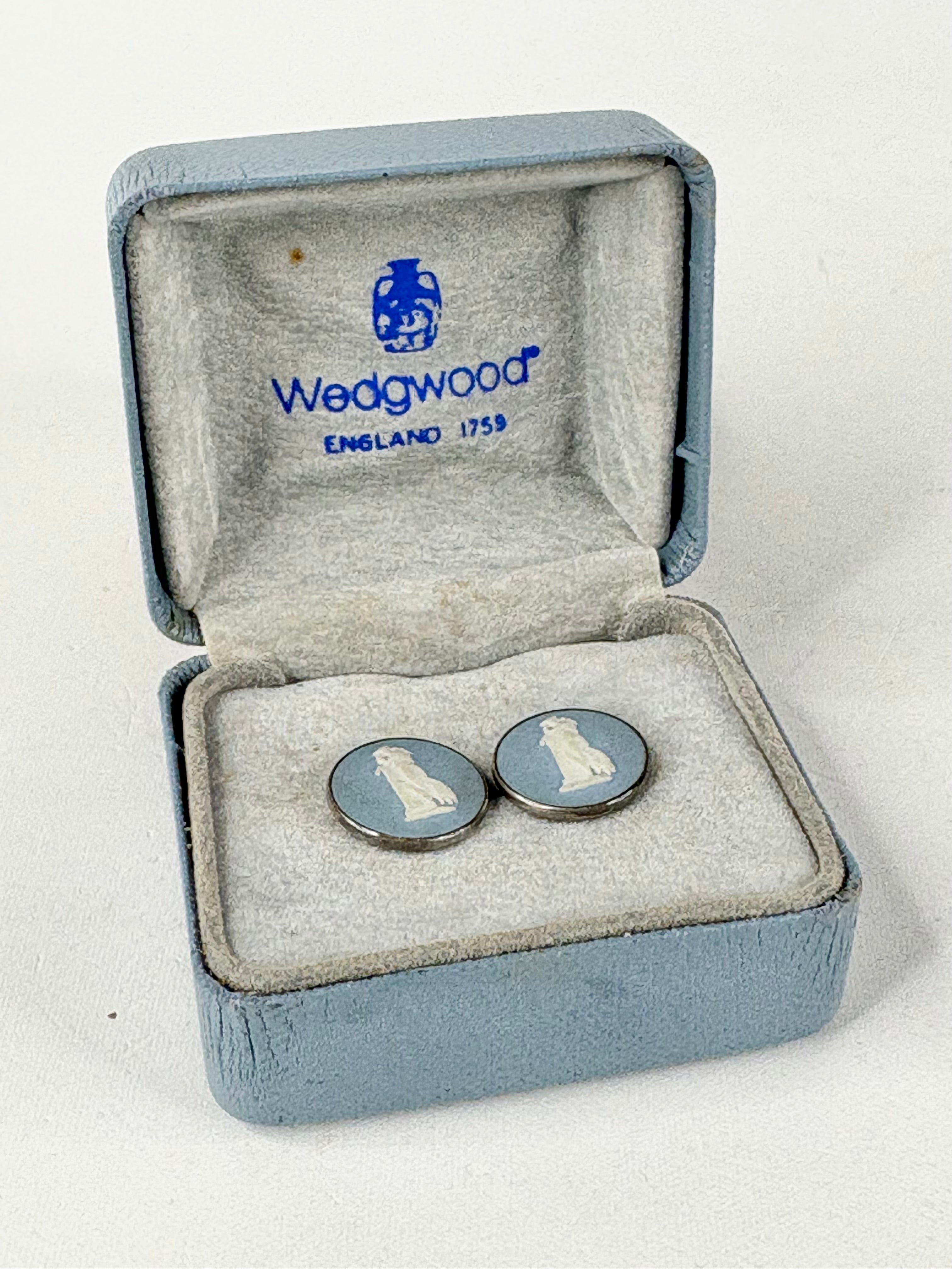 Vintage Wedgwood Jasperware Ear Studs