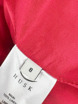 Husk Red Textured-Linen Blazer & Pants Set - AU8