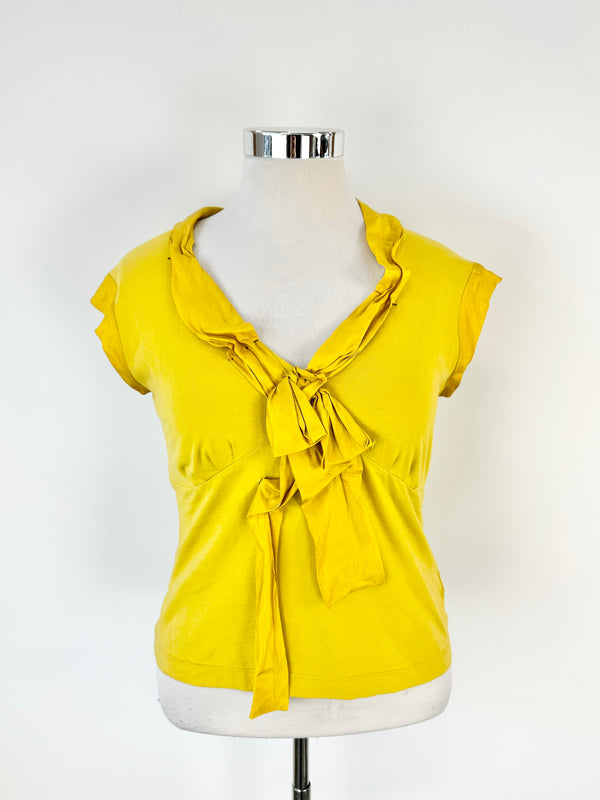 Easton Pearson Sunflower Yellow Cotton & Silk Top - AU12