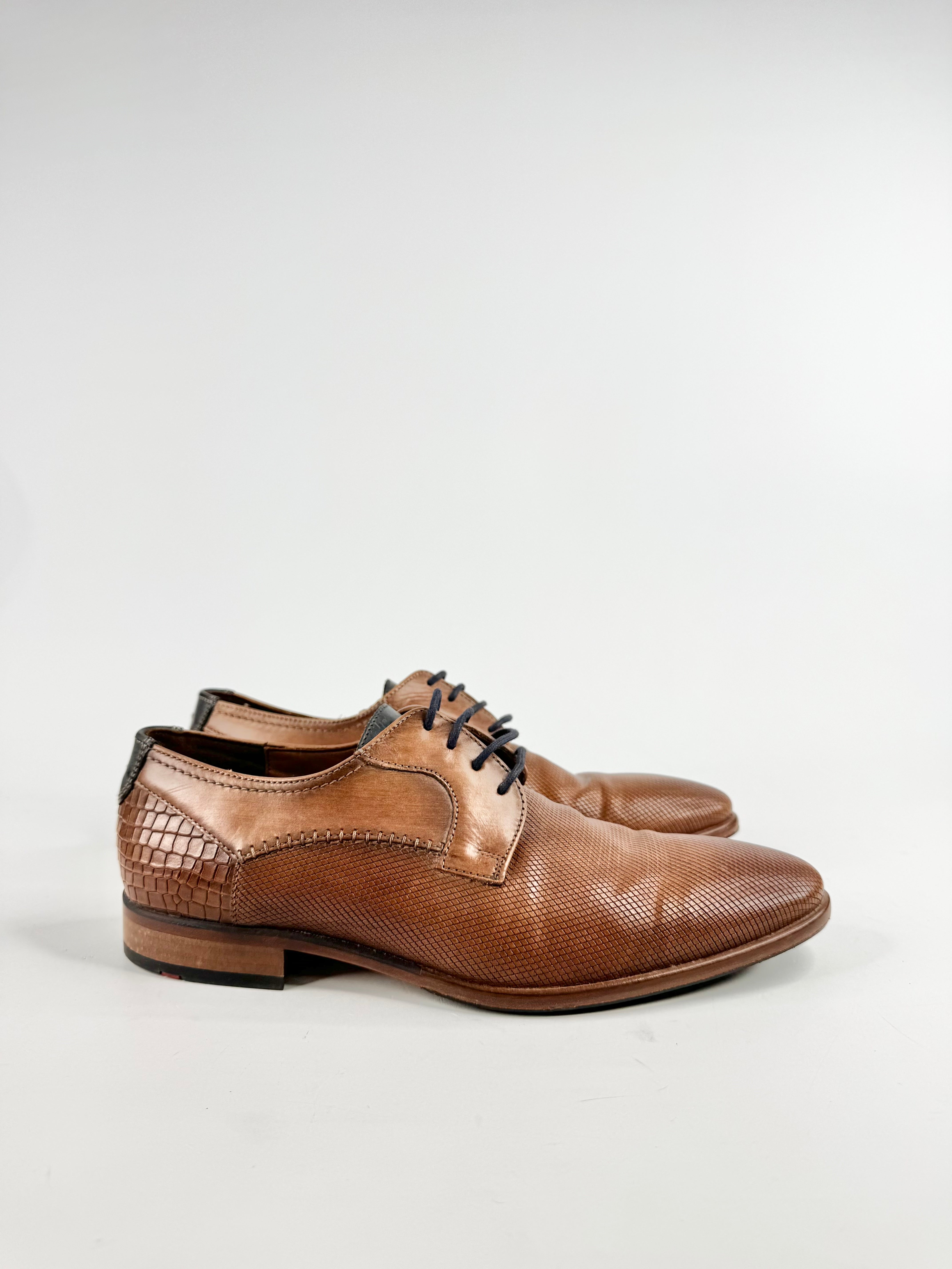 Harvard by Lloyd Germany Dark Tan Textured Lace Ups - EU41