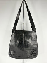 Modapelle Vintage Black Leather Shoulder Bag