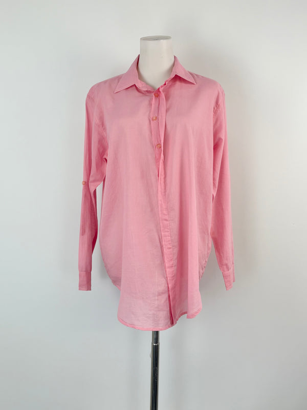 Zoe Mason Sheer-Cotton Pink Shirt - AU8