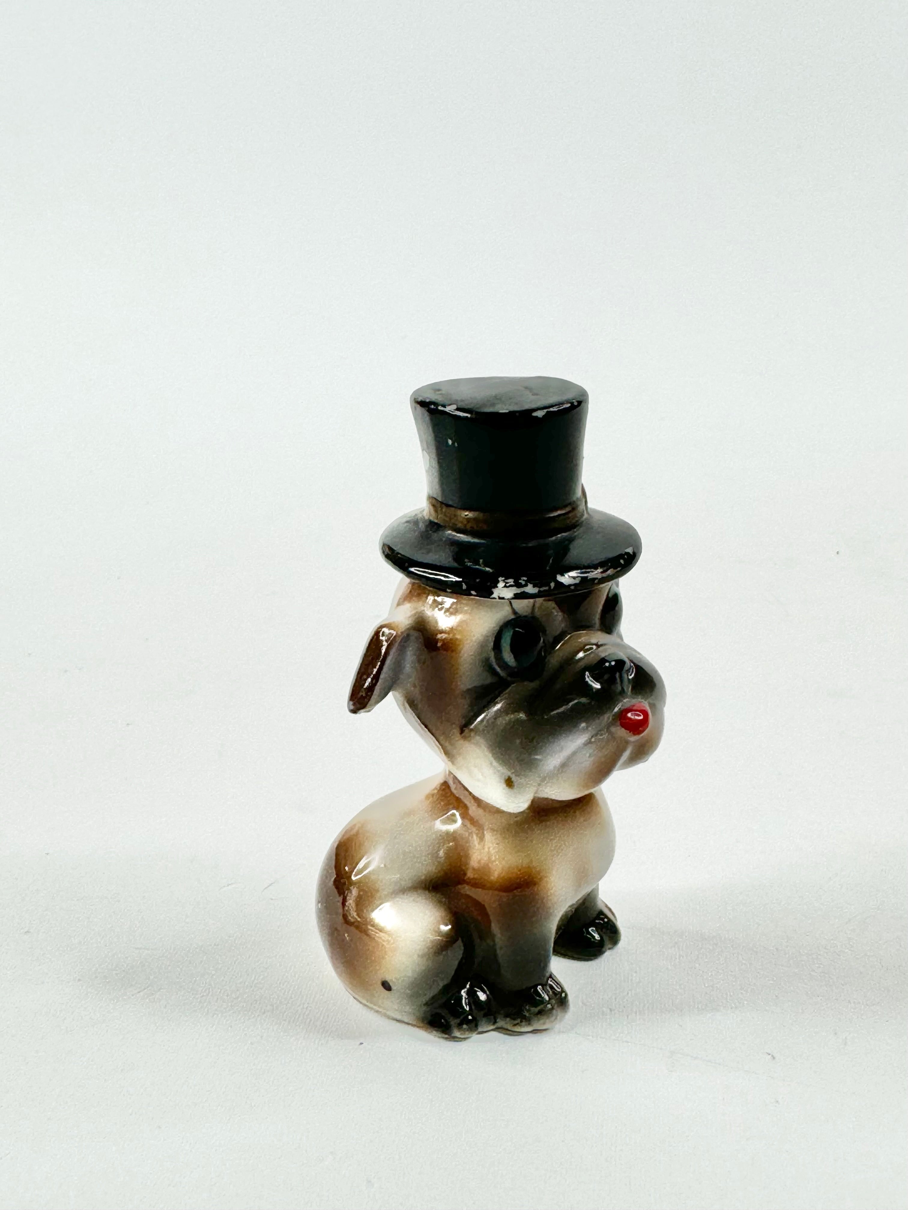Mid Century Small Porcelain Bulldog Ornament