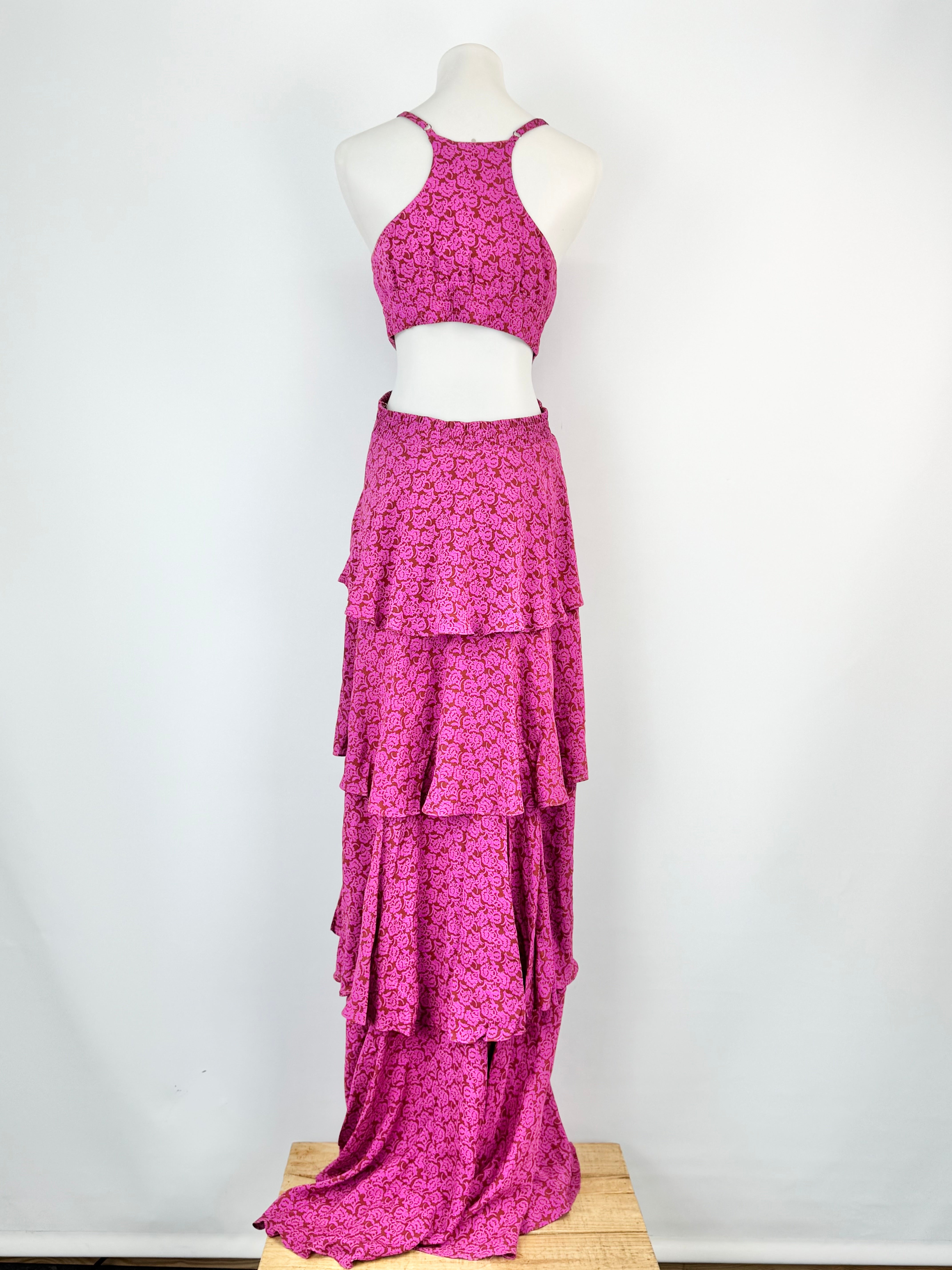A.L.C. Titus Print Ruffle Maxi Dress NWT - AU8