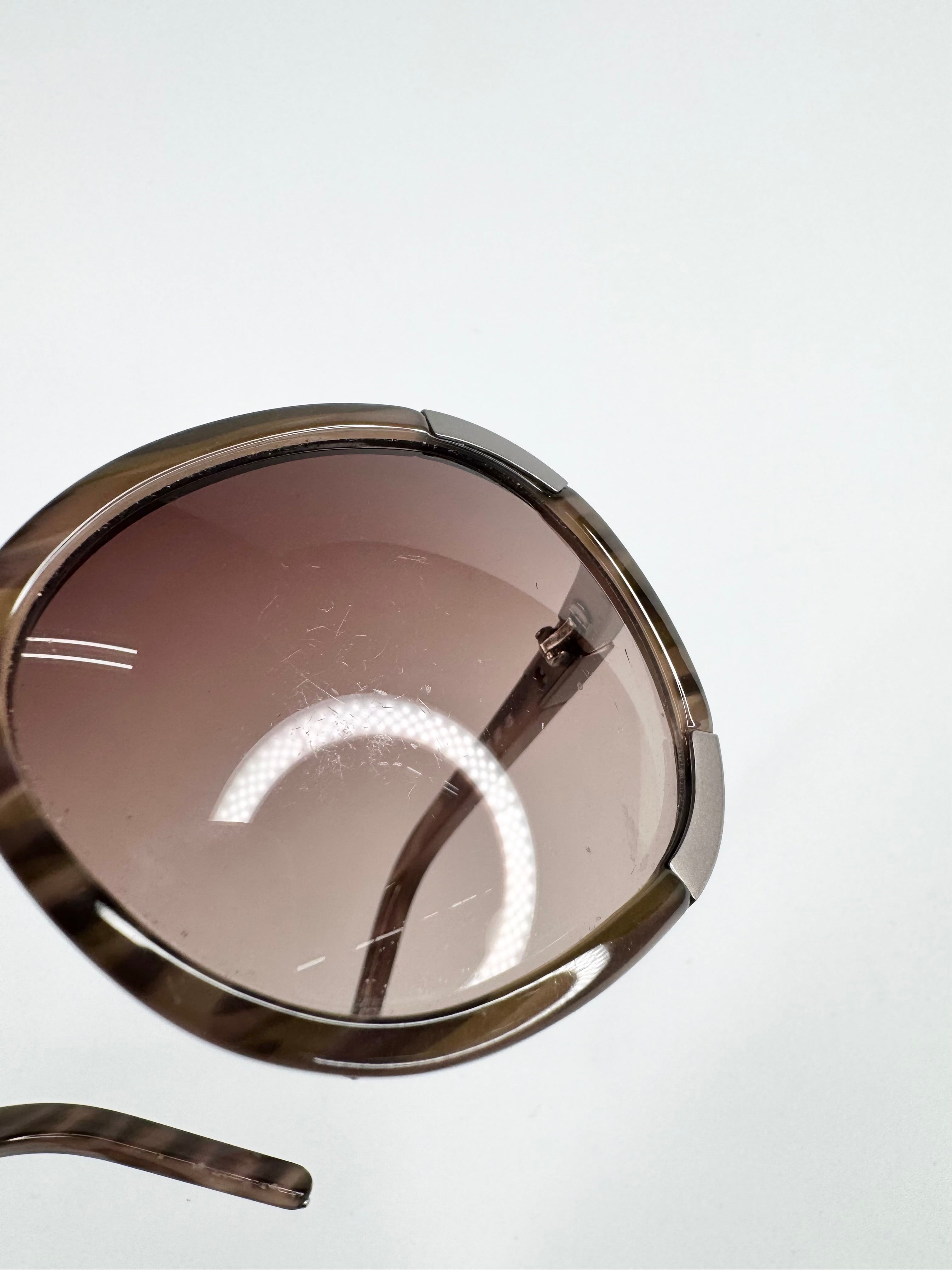 Chloé Brown 'Myrte' Round Sunglasses