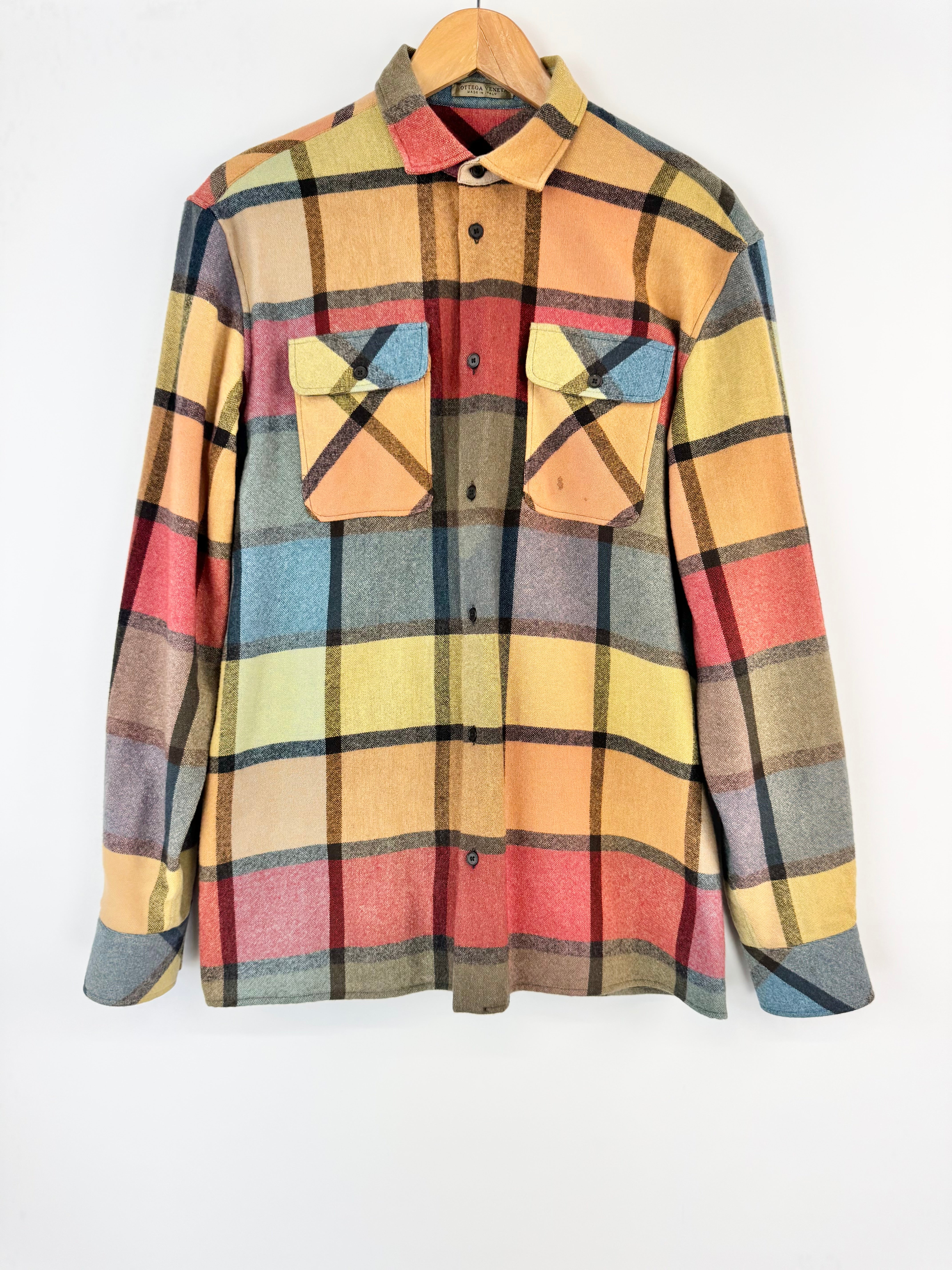 Bottega Veneta Multicoloured Plaid Wool Shirt - M/L