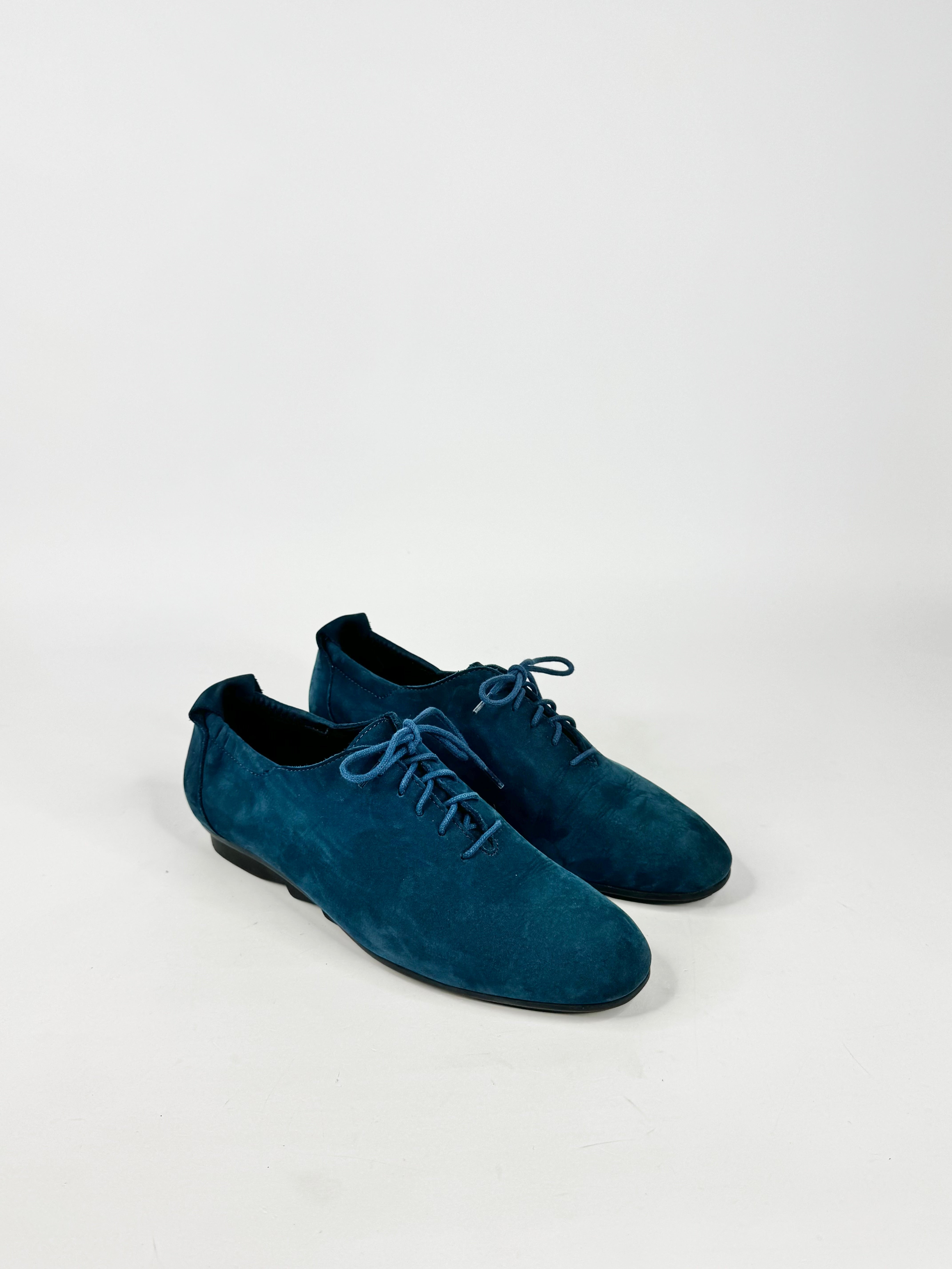 Arche Aegean Blue Suede Lace Ups - EU39