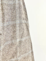 Etro Milano Grey & Blue Plaid Blue Cashmere Blazer - 50