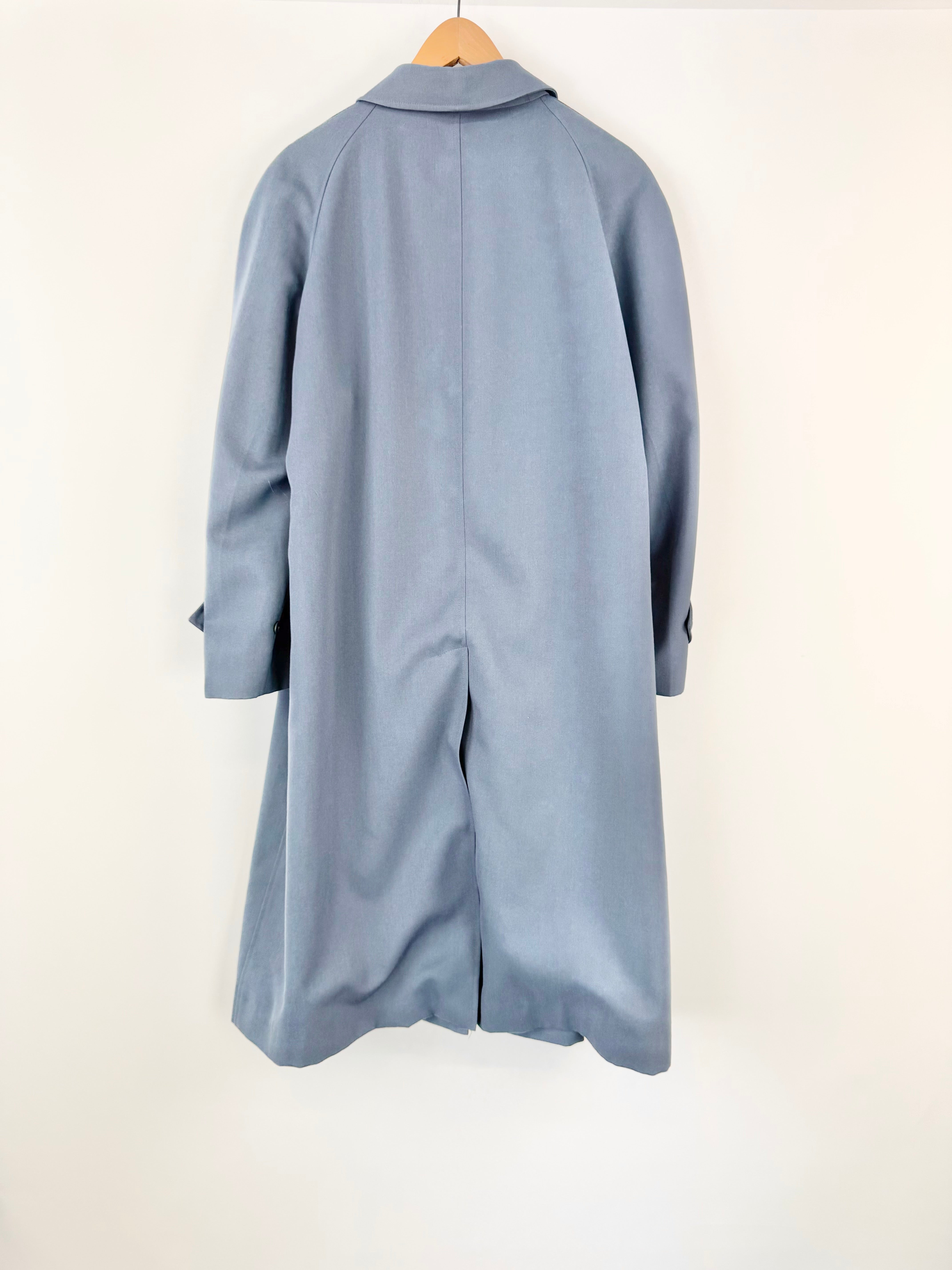 Vintage Burberry's Livid Blue Wool Blend Coat - L