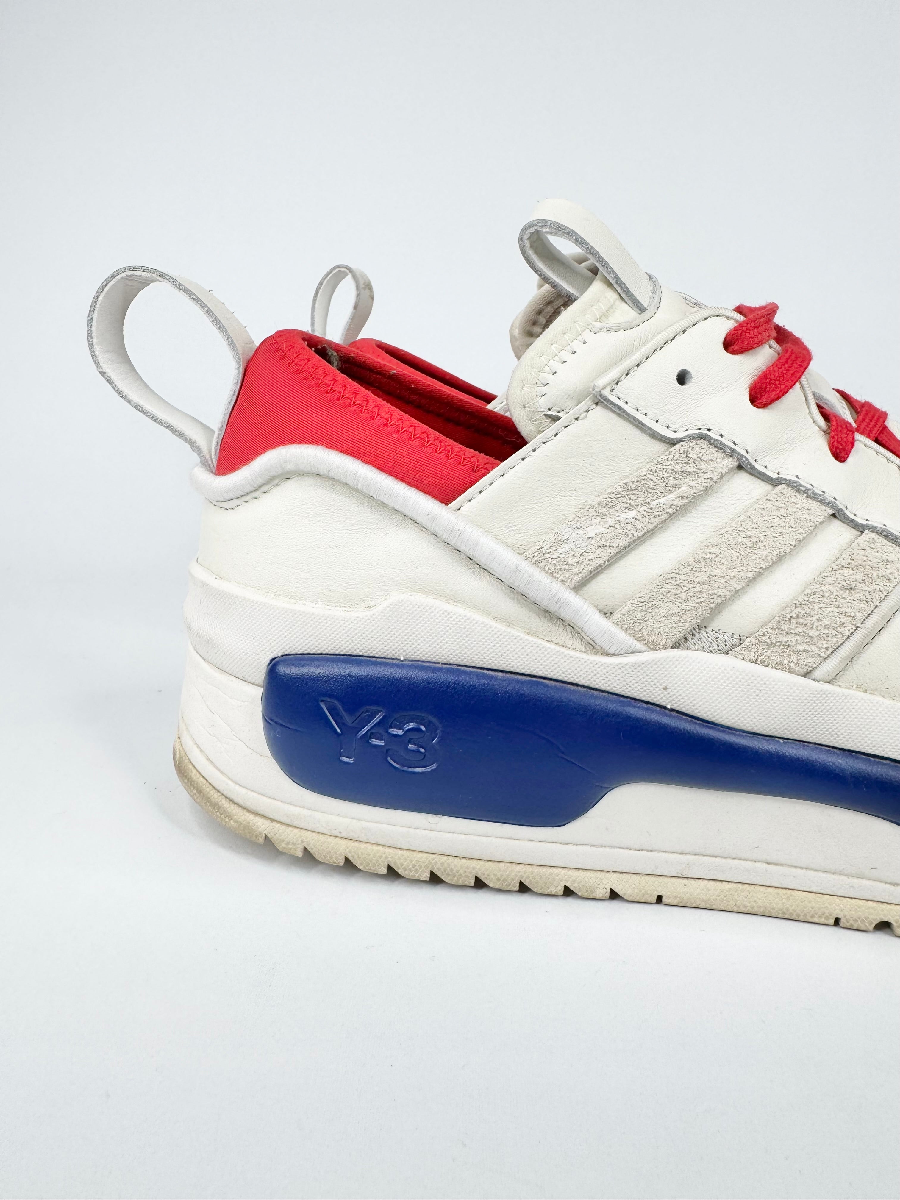 Y-3 'Rivalry' Off-White, Unity Ink & Lush Red Colourway Sneakers - EU44.5