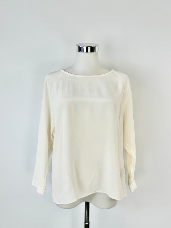 Tibi Cream Silk Blouse - AU12