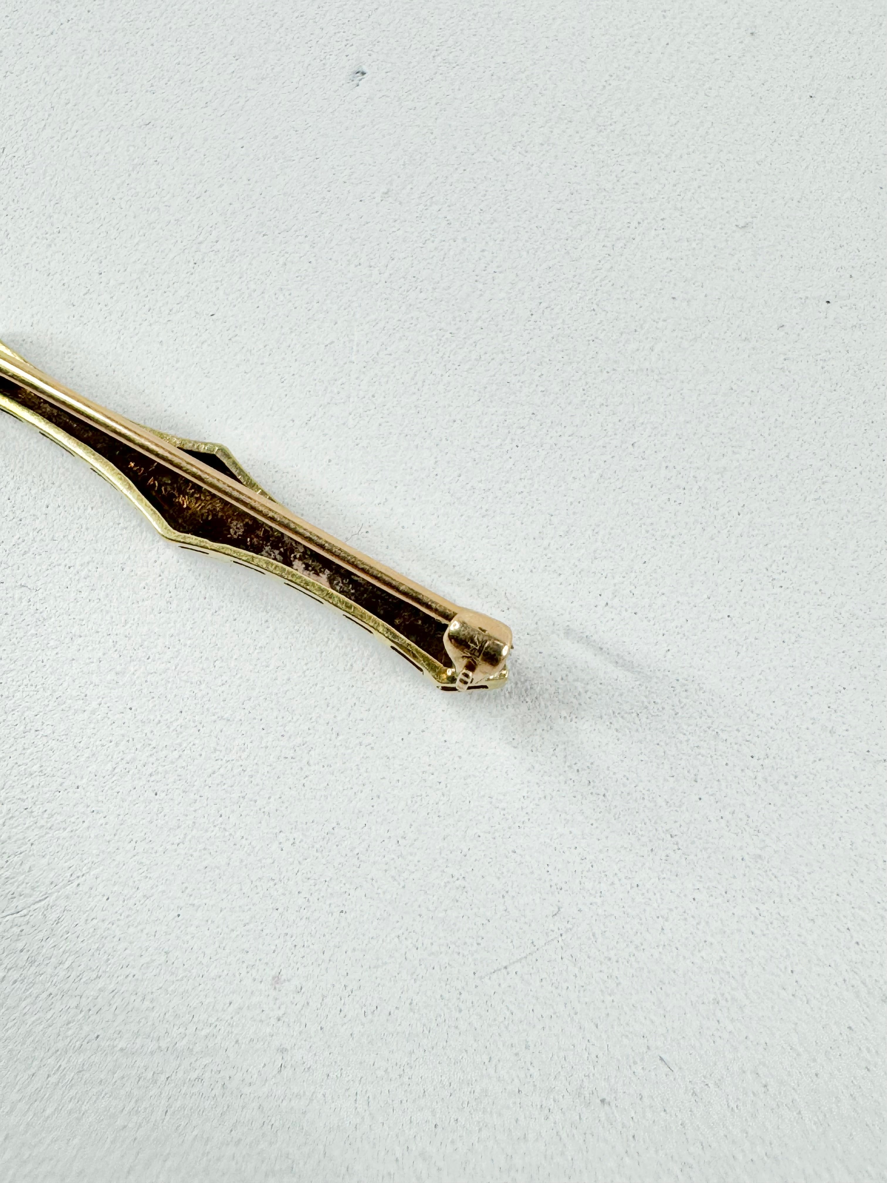 Vintage American 14ct Gold Brooch