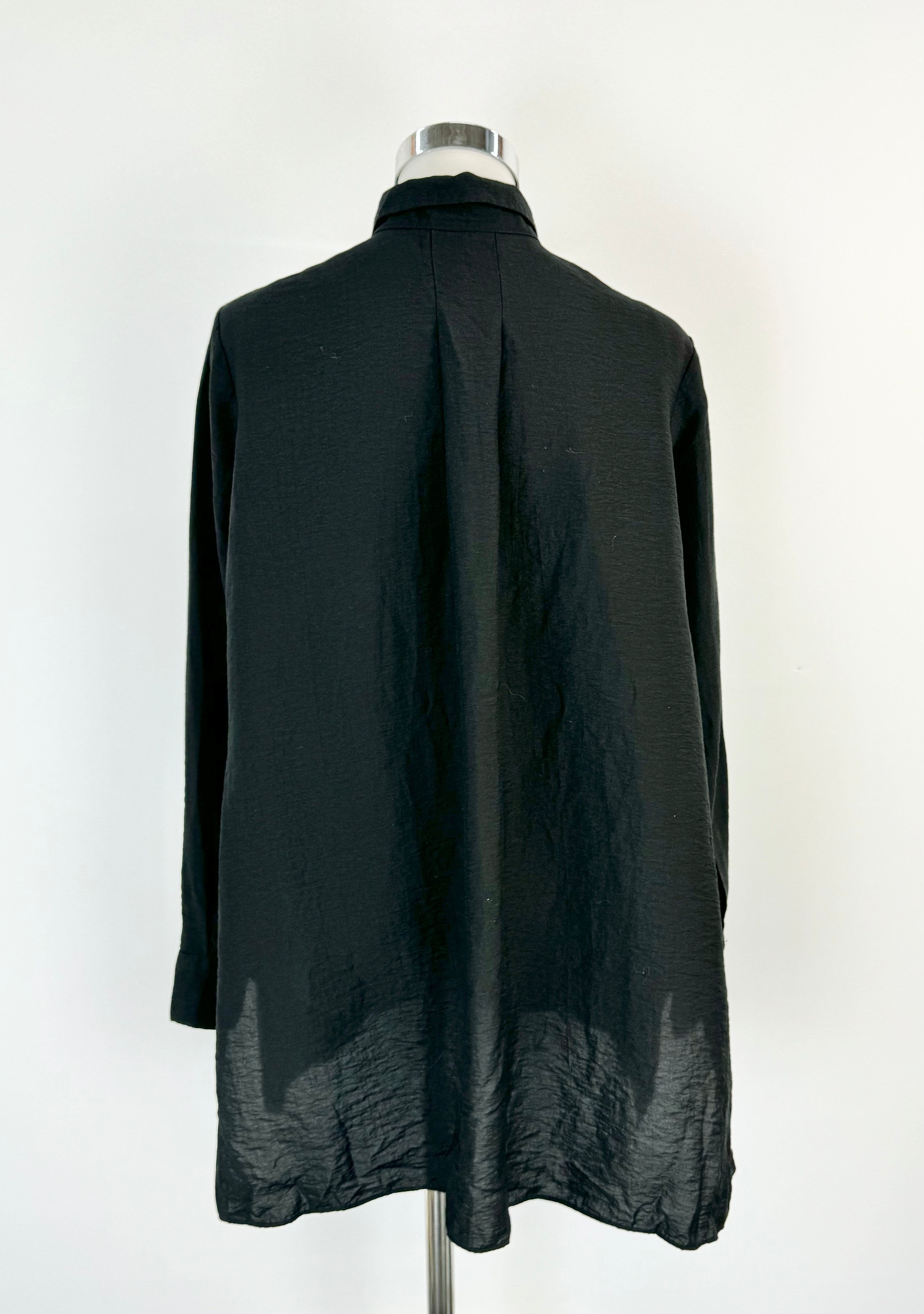 Black Cos Drape Blouse - AU8/10