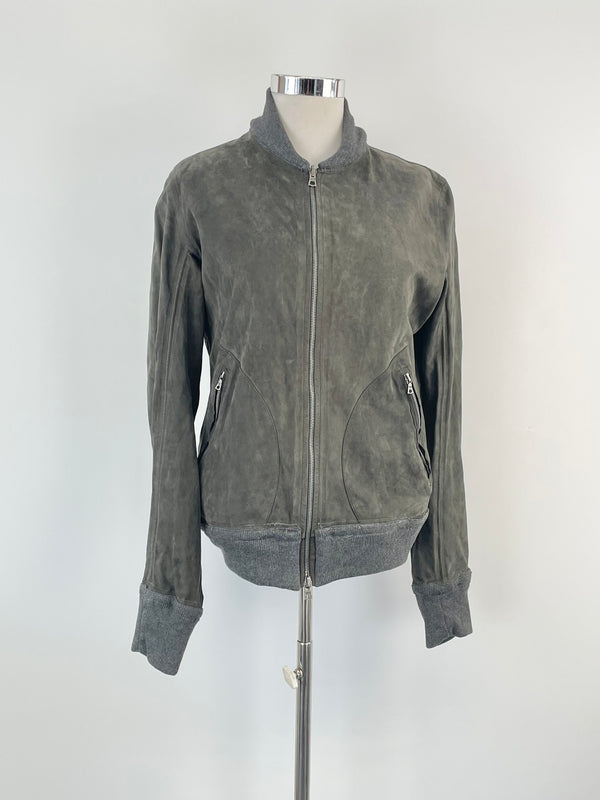 Isaac Sellam Experience Charcoal Reversible Suede Jacket - AU12