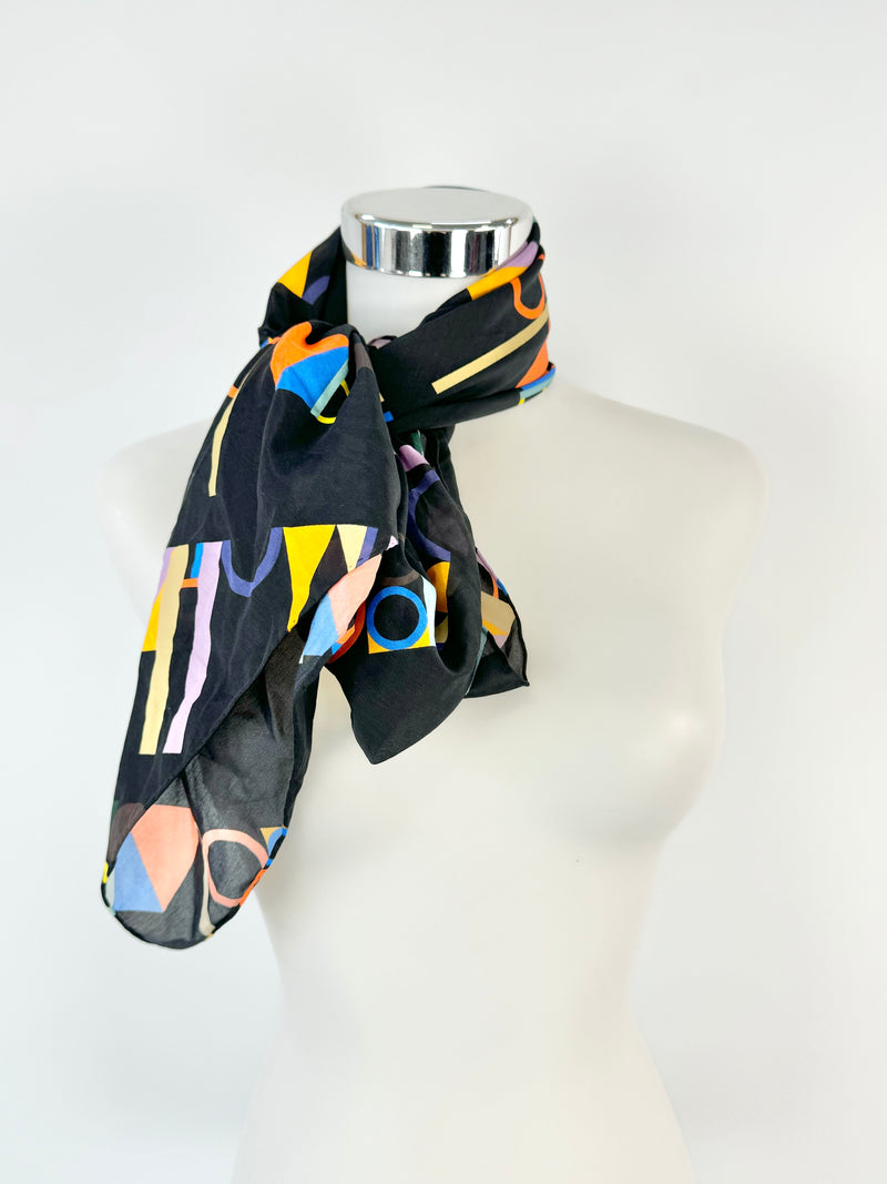 Gorman x Heide Black Silk & Cotton Scarf NWT