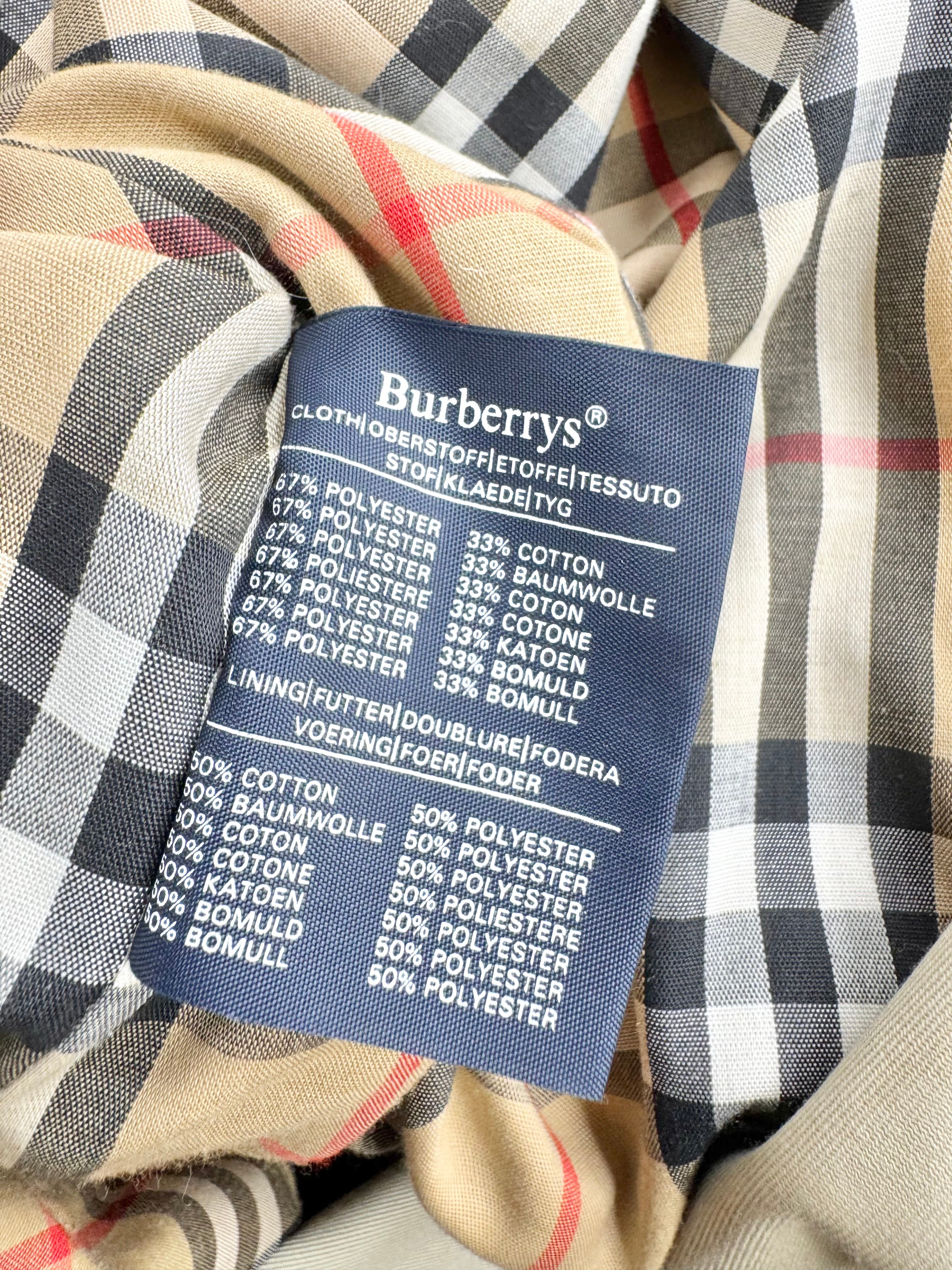 Burberry Vintage Beige Trench Coat - M
