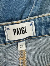 Paige Low Rise Striped Jeans - 28