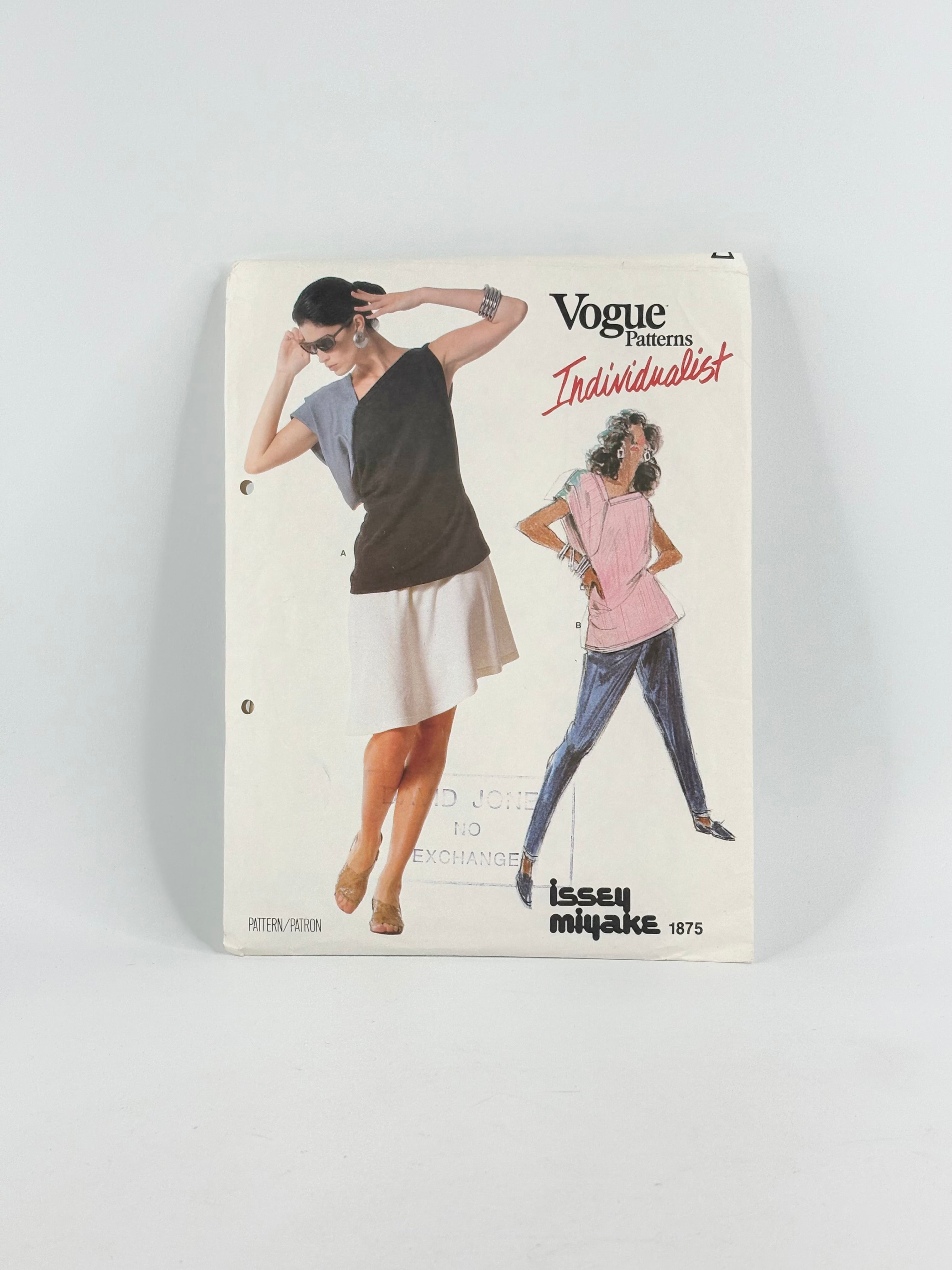 Vogue Patterns Individualist Issey Miyake Shirt, Skirt & Pants: No. 1875 - Size 8/16