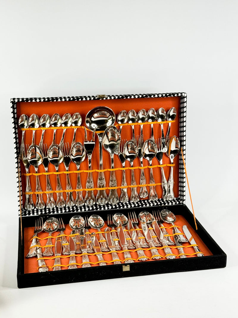 Vintage 80s LBL Italian Silver Plated Silverware Set