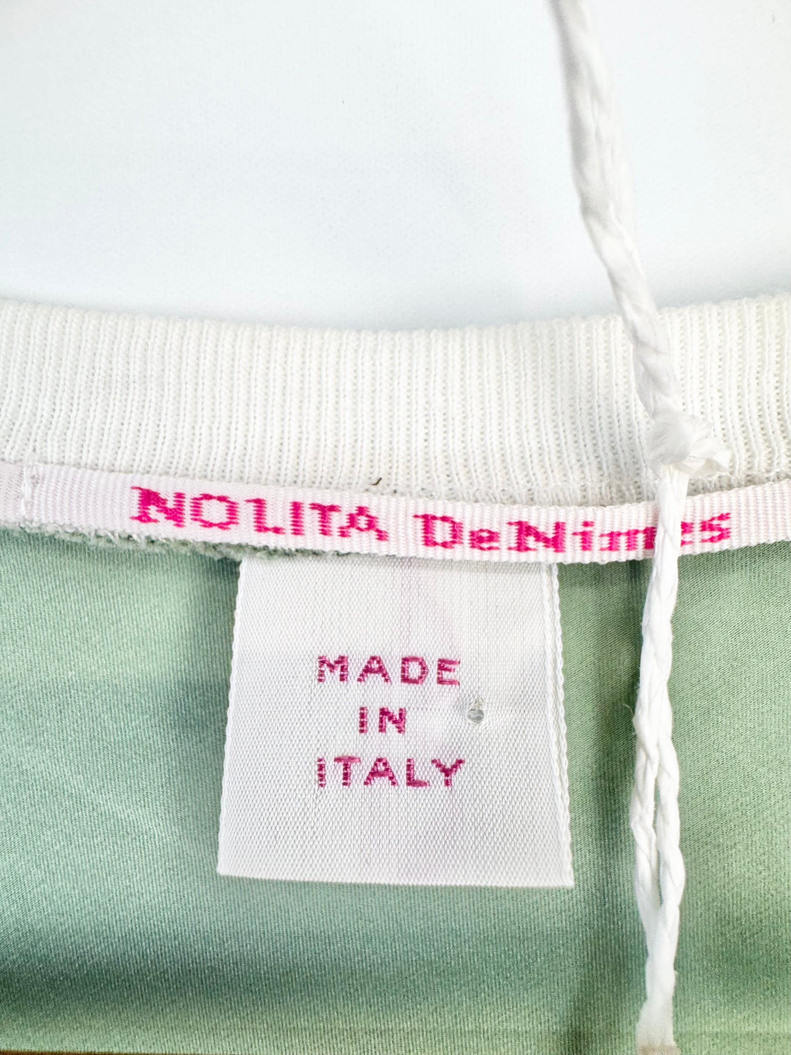 Nolita DeMines Y2K Sage Green Silk Drop Waist Dress - AU10