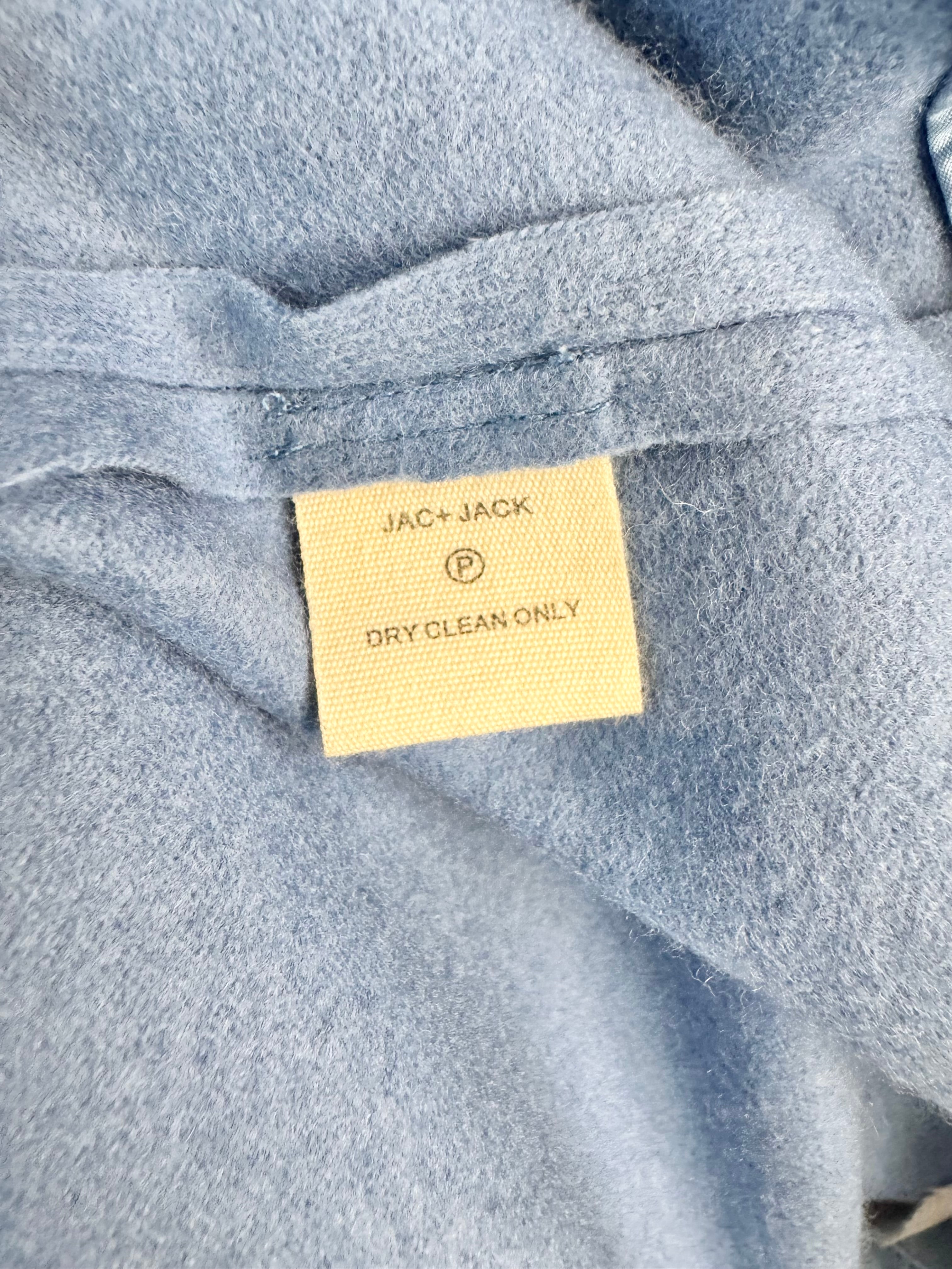 Jac + Jack Powder Blue Wool Longline Coat - AU10