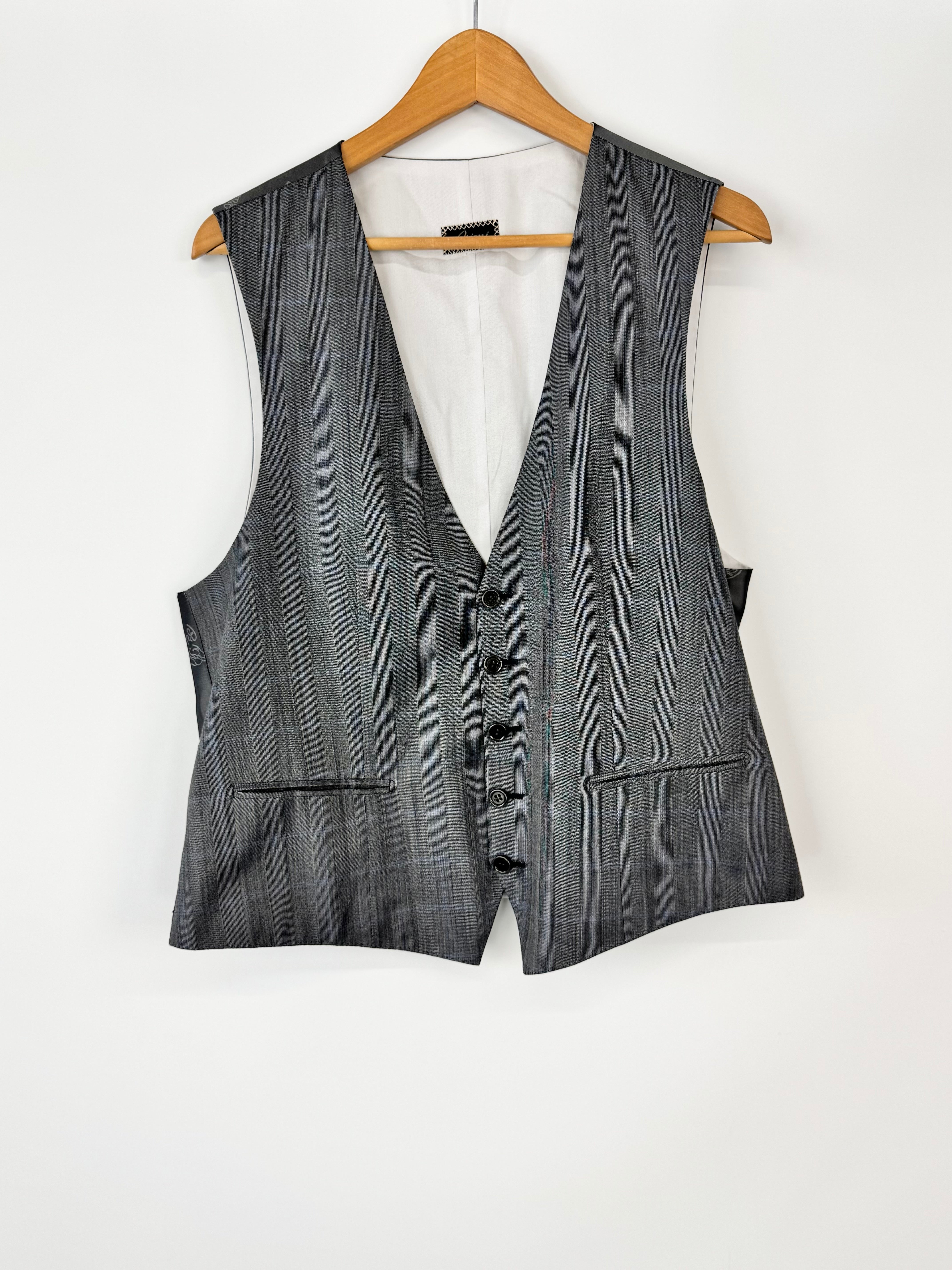 Brioni Grey Super 180 Wool Blazer & Waistcoat - 52R