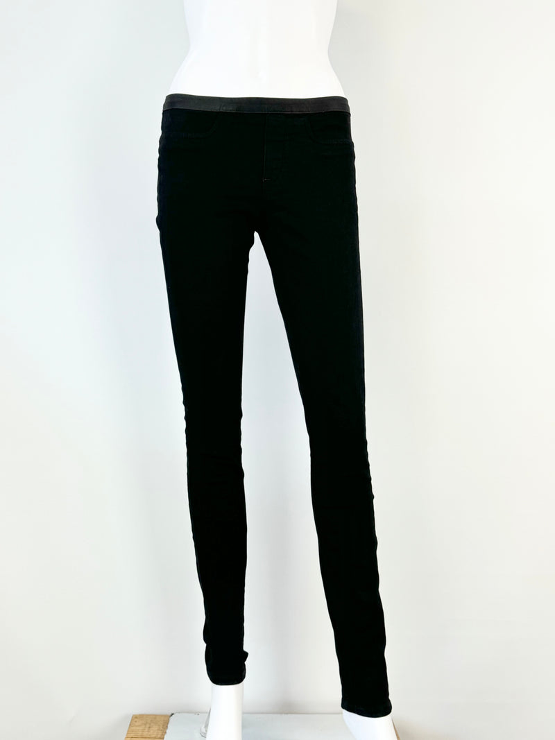 Helmut Lang Stretchy Black Low Rise Slacks - AU10