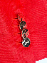 Husk Red Textured-Linen Blazer & Pants Set - AU8