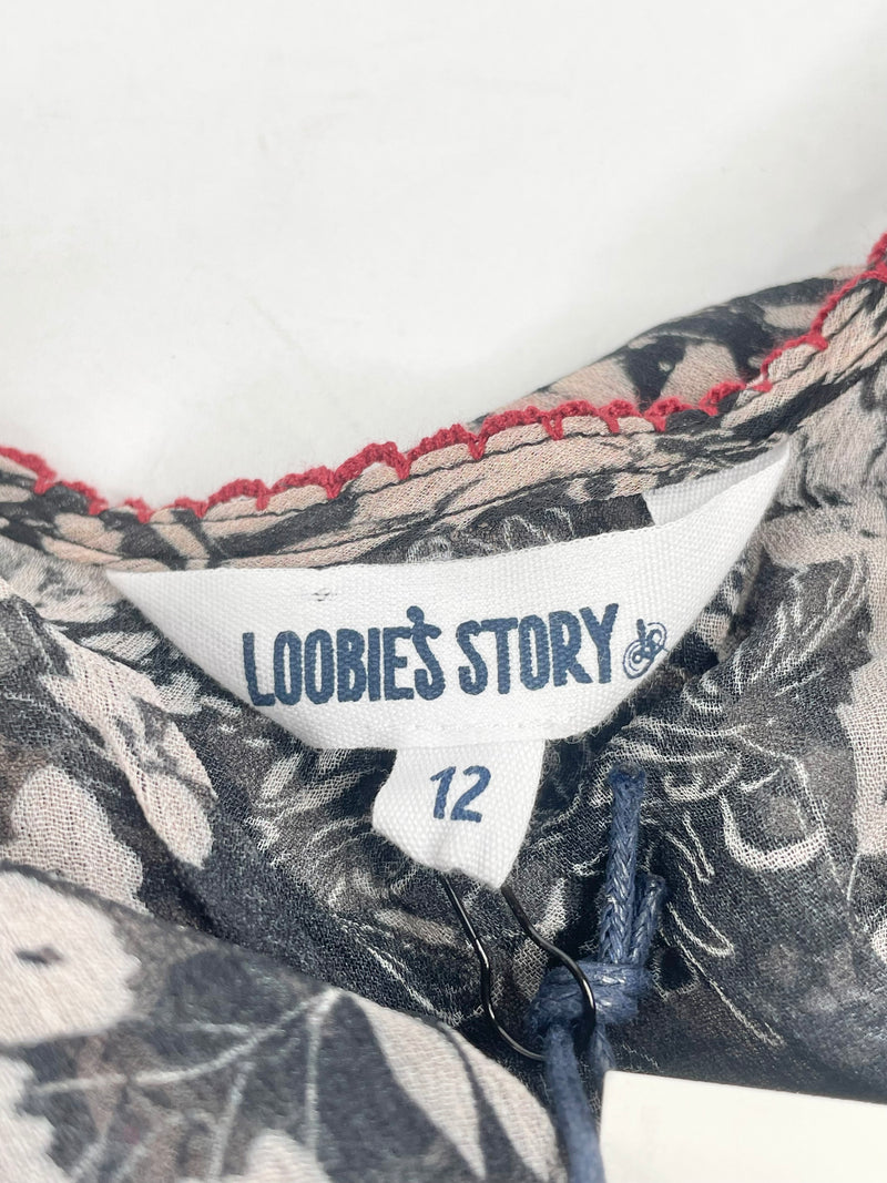 Loobie's Story Sheer 'Bravery' Patterned Midi Dress - AU12