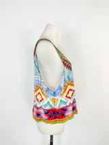 Camilla Mulitcoloured Jeweled Crop Vest - AU10
