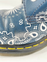 Dr. Martens Blue Leather Pascal 8-Eye Paisley Boots - EU43