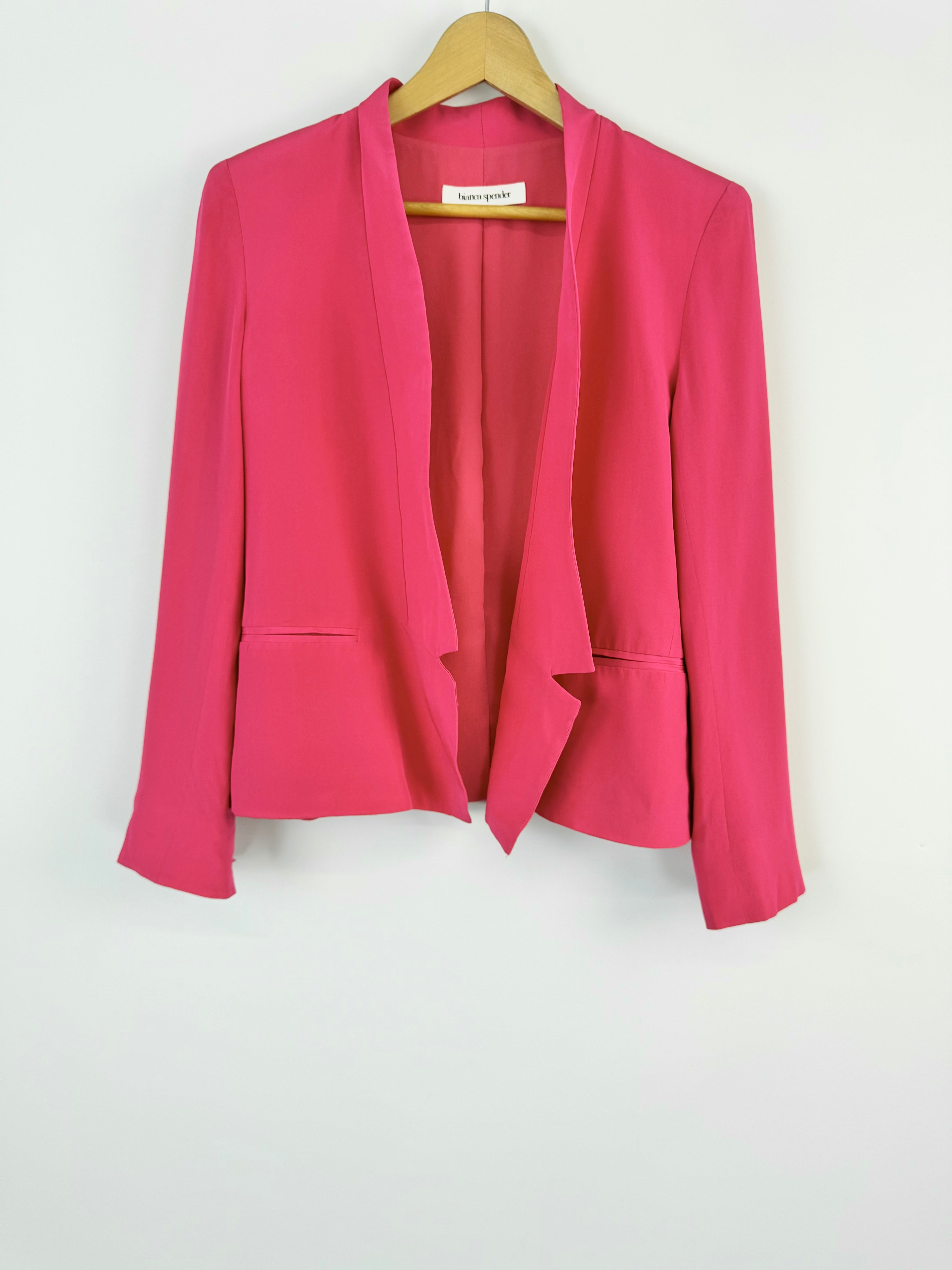 Bianca Spender Hot Pink Silk Jacket - AU8